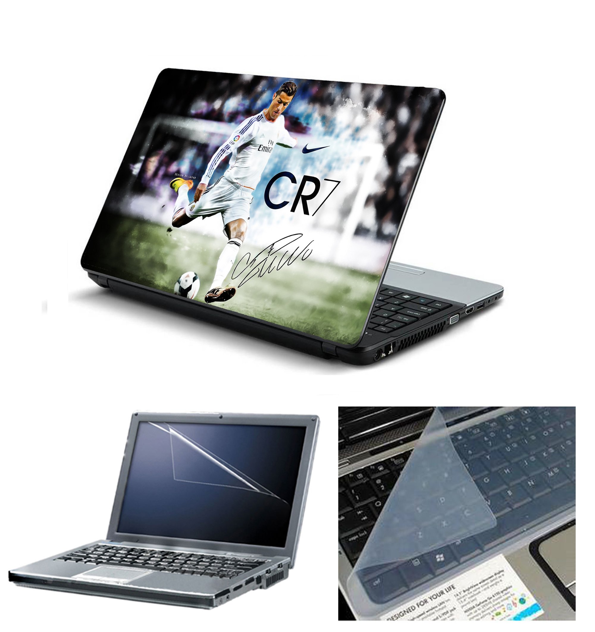 NAMO ART 3 in 1 Accessories Combo Kit-Laptop Skins 15.6 inch Stickers, Screen Protector and Laptop KeyGuard for All Laptop Notebook HQ1028 Cristiano Ronaldo Real Madrid (B01N4V4SSN) Amazon Price History, Amazon Price Tracker