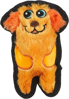 Outward Hound Durablez Minis Stuffing-Free Squeaky Plush Dog Toy for Small Dogs & Puppies - Tough, No Mess, Jumbo Squeaker