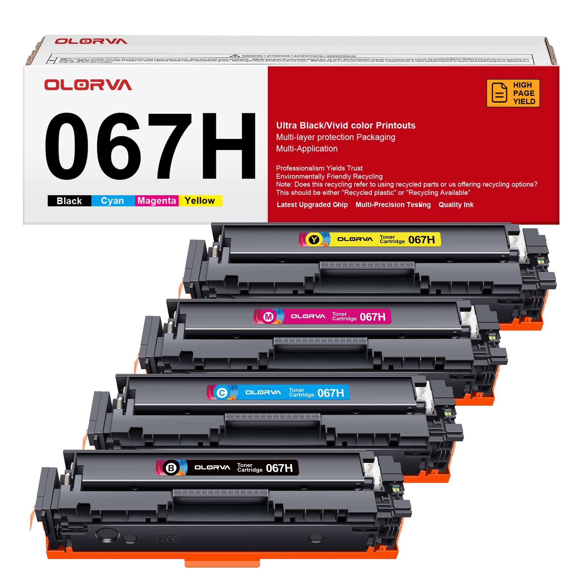 067H Toner Cartridge Set - MF656Cdw MF654Cdw Toner Replacement for Canon 067 067H, for Canon MF656cdw Toner Cartridges, for Color ImageClass MF656Cdw