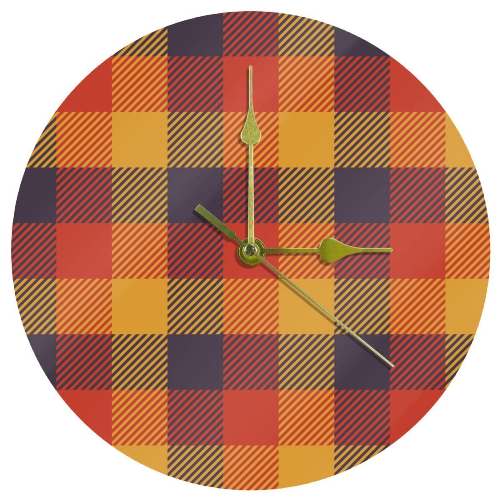 Horloge murale silencieuse sans tic-tac acrylique colorée