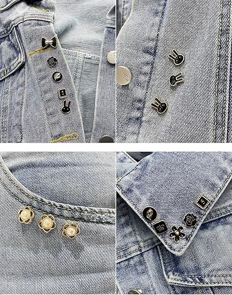 VOIISH 20 Pieces Pearl Brooch Pins for Women, No Sew Button Pins for Shirts, Jeans, Clothes, Bags & Hats, Instant Safety Pins for Women's Fashion, Decoration Accessories for Coat, Dress, Sweater & More (Designs As Per Availability) - Image 4