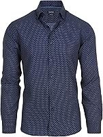 Nautica Men's Slim Fit Long Sleeve Dress Shirt - Wrinkle-Free 4-Way Stretch Polyester, Moisture-Wicking & Cooling