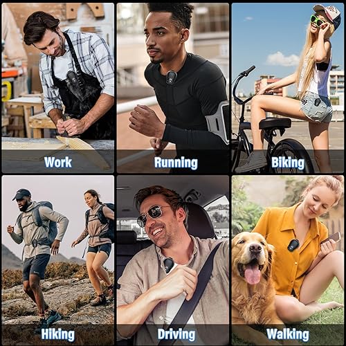 Miniatura 7 de Altavoz Bluetooth portátil, altavoces portátiles inalámbricos con clip, altavoz de clip impermeable IP56 de hasta 18 horas de duración de la