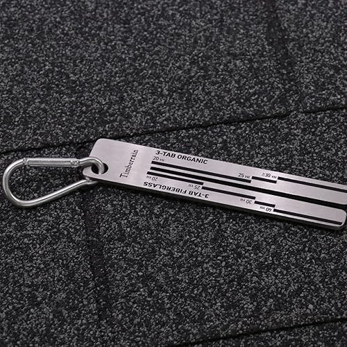 Miniatura 6 de Medidor de tejas 4/09, herramienta de calibre de ingeniería para tejas de techo, herramienta de medición de tejas de techo con mosquetón, medidores