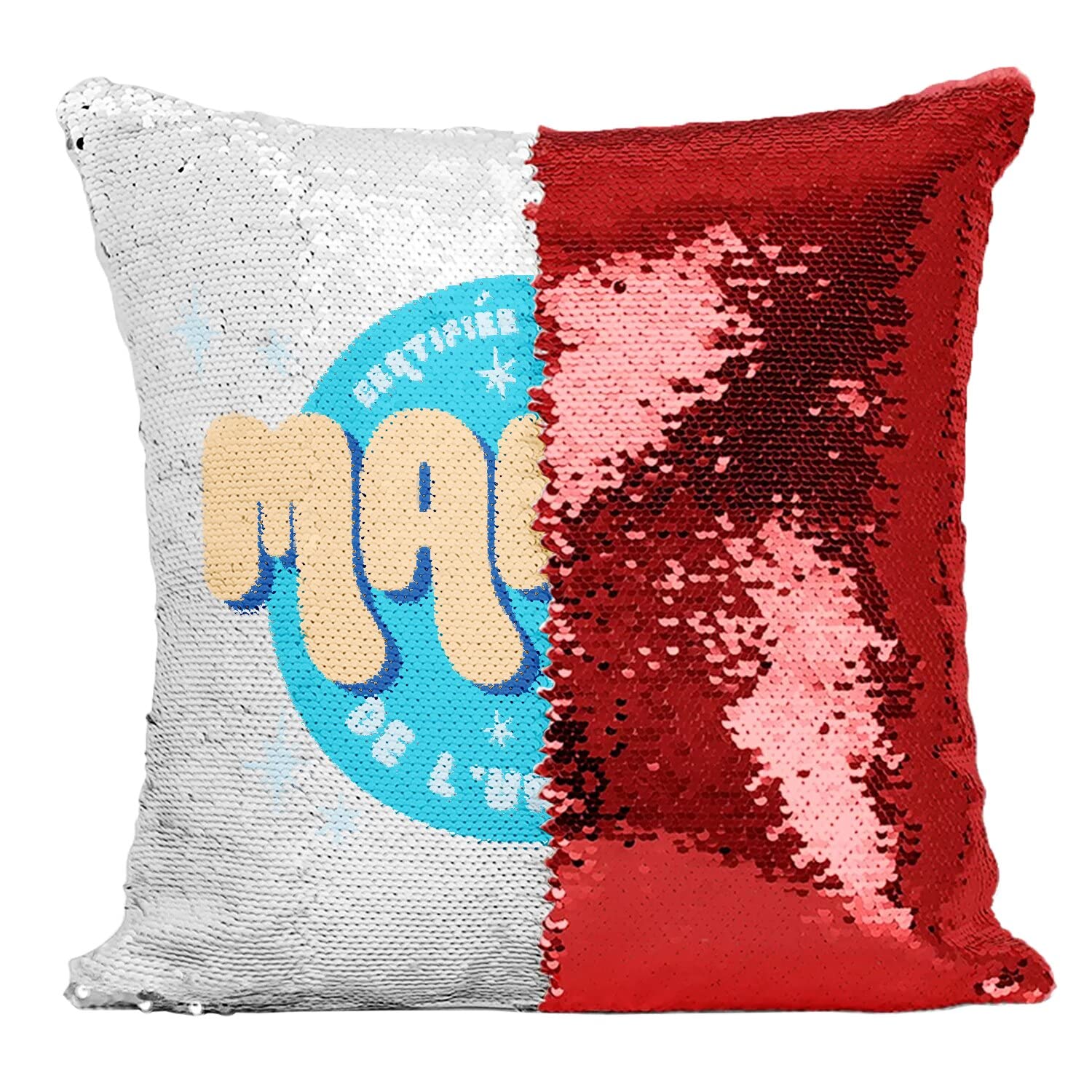 Coussin sequin rouge Meilleure Mamie de l'univers : le cadeau de fête des grands-mères idéal