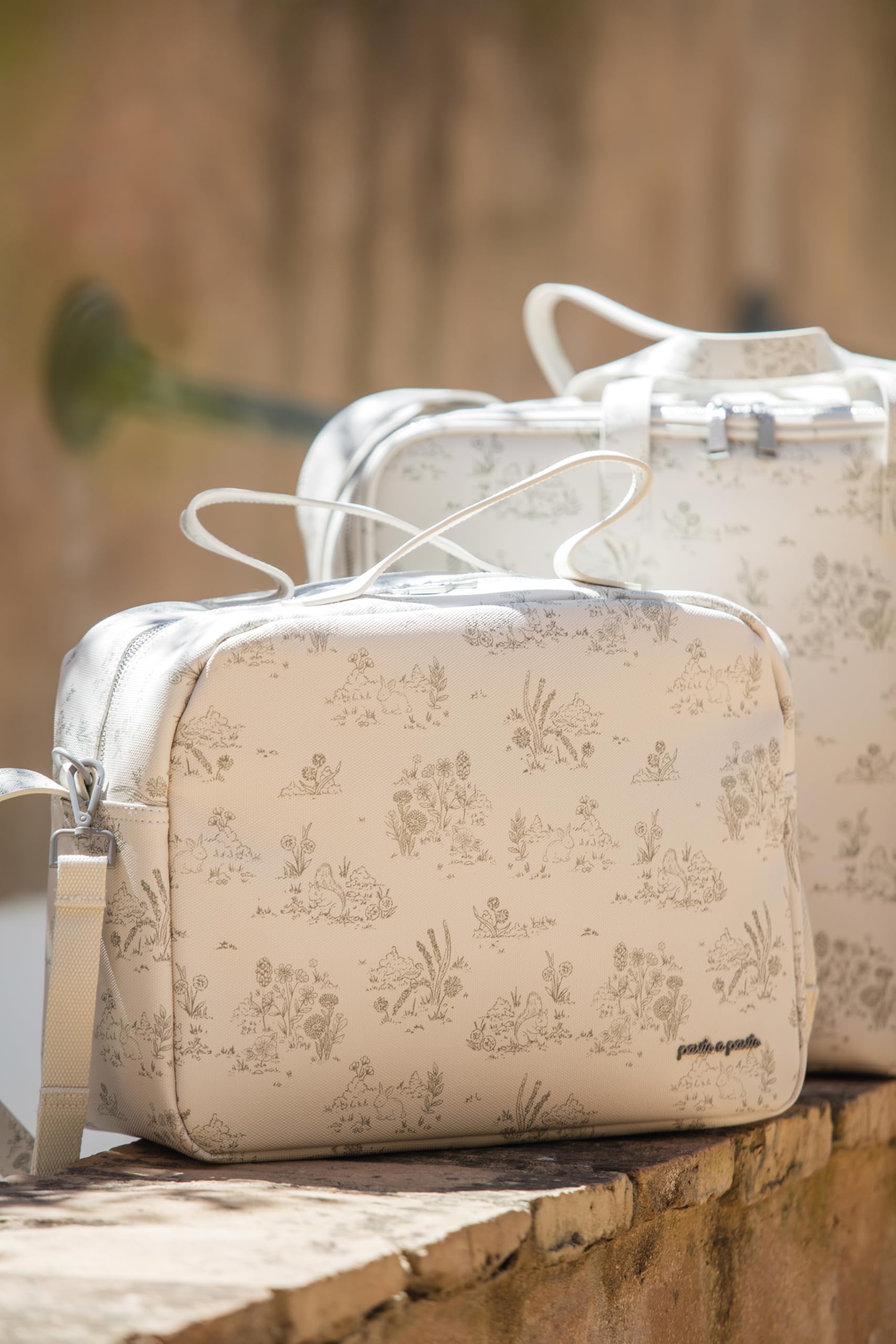 Bolsa canastilla Pasito a Pasito Toile de Jouy - Cream