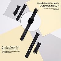 Vista 2 de Hiking Trail Nylon Band The Original Rugged Compatible with Apple Watch Band for Men & Women - Soft, Breathable, Woven Water-Resistant Nylon Mens