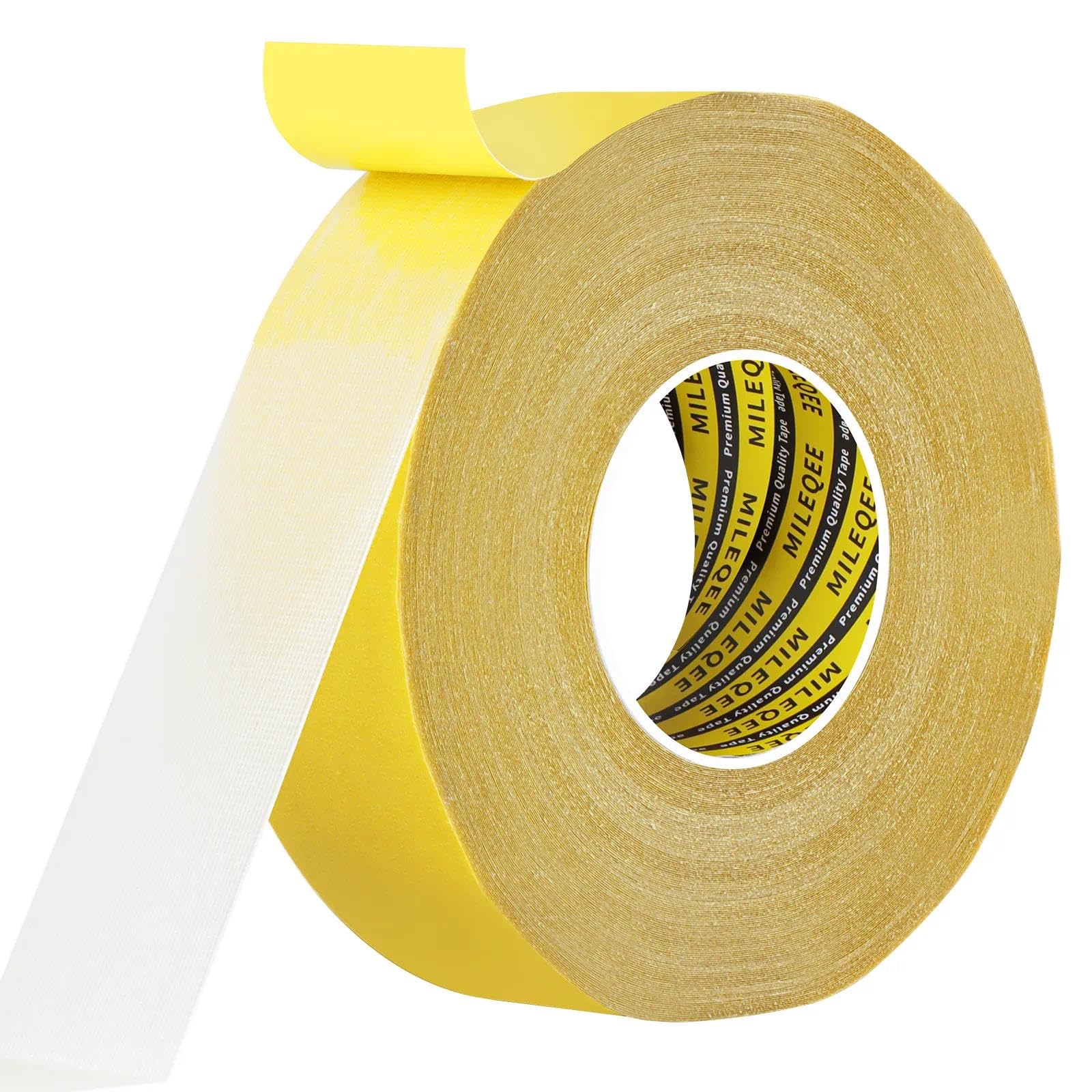 Nastro biadesivo resistente, 5,1 cm x 164 m (50 m), nastro di montaggio universale extra large ad alta aderenza, forte striscia adesiva da parete in rete in fibra di vetro, nastro adesivo