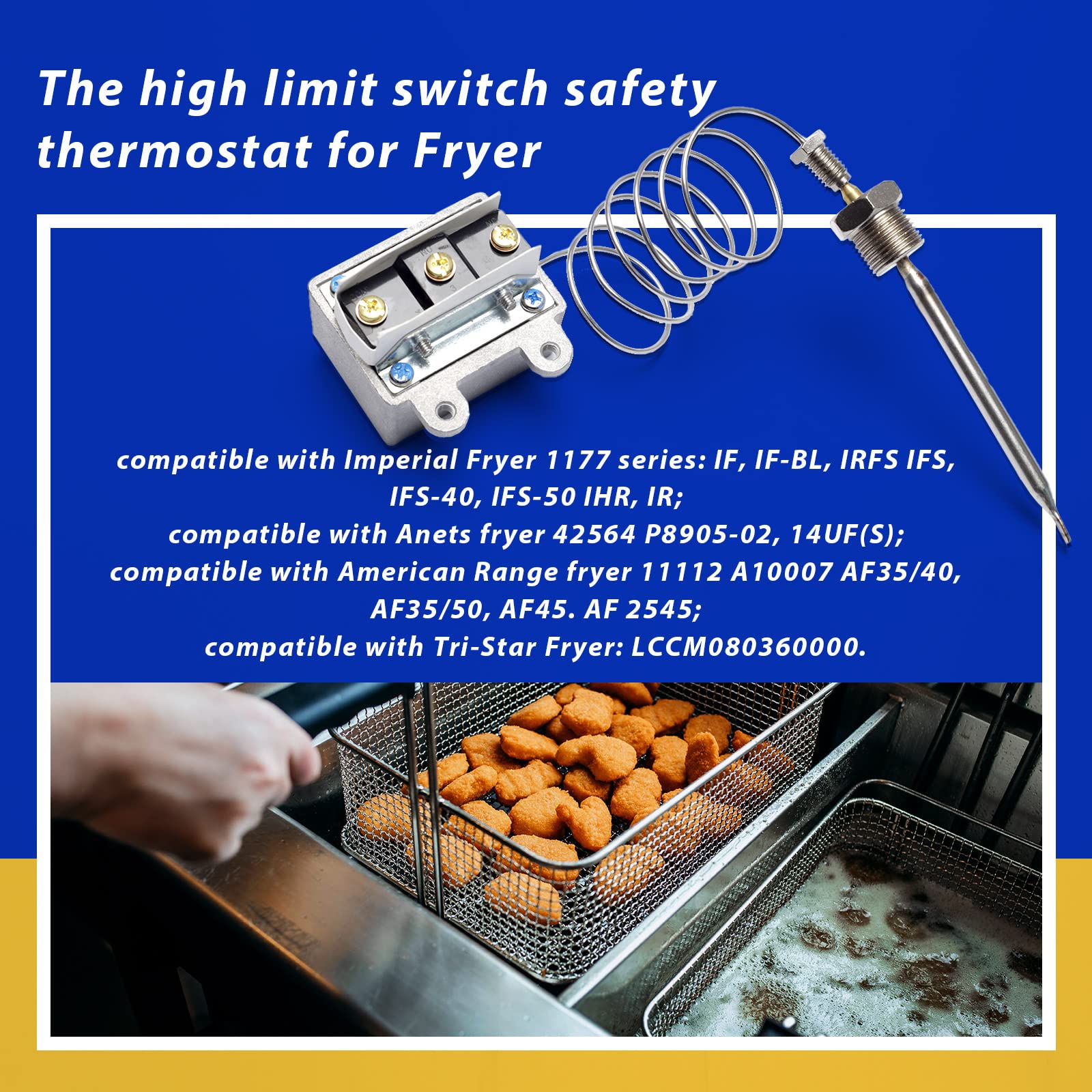 Amazon.co.jp: 1177 ハイリミット サーモスタットスイッチ フライヤー