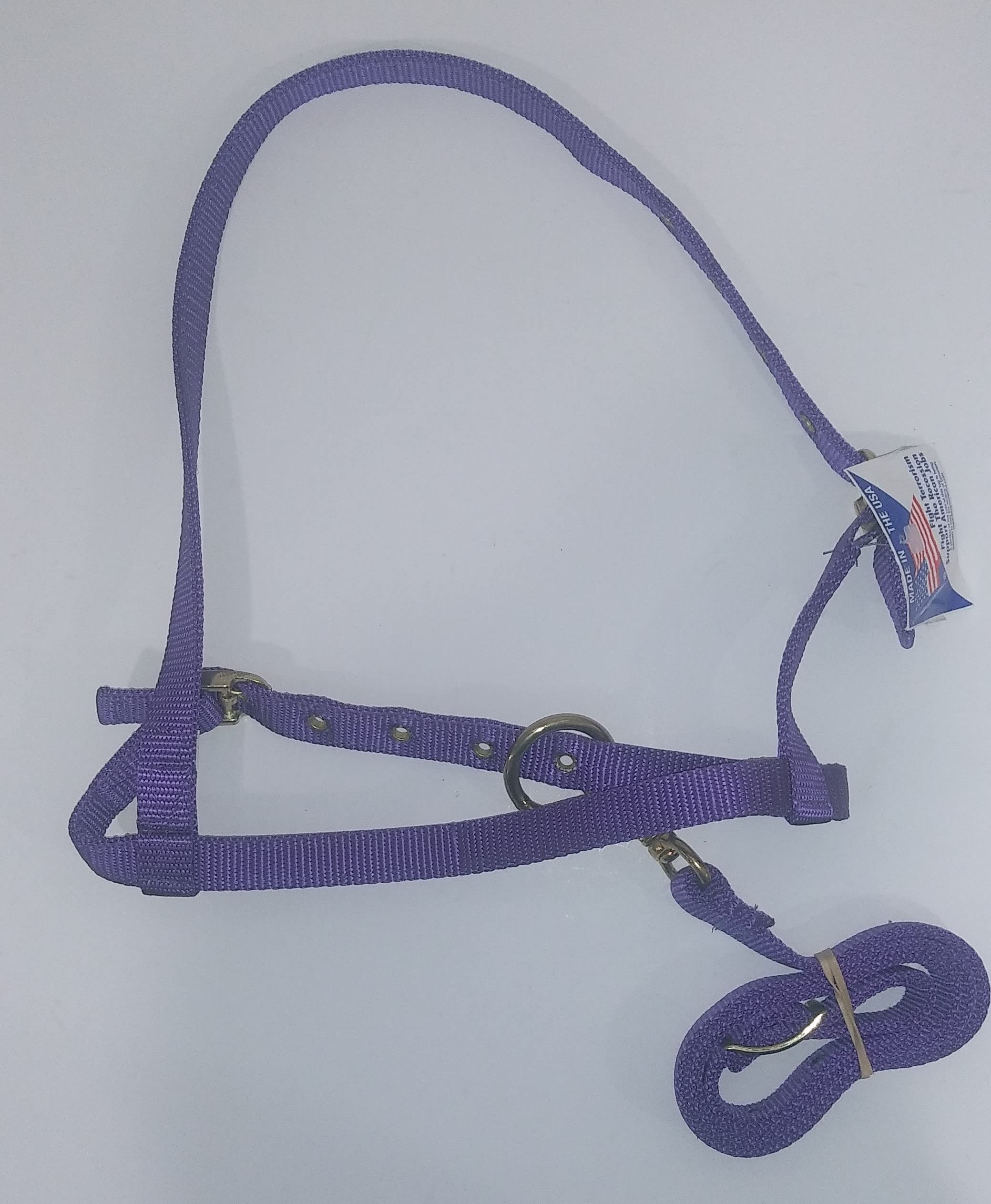Ron Mar Custom Tack Nylon Tie Down Nose Band w/Strap Pony Purple