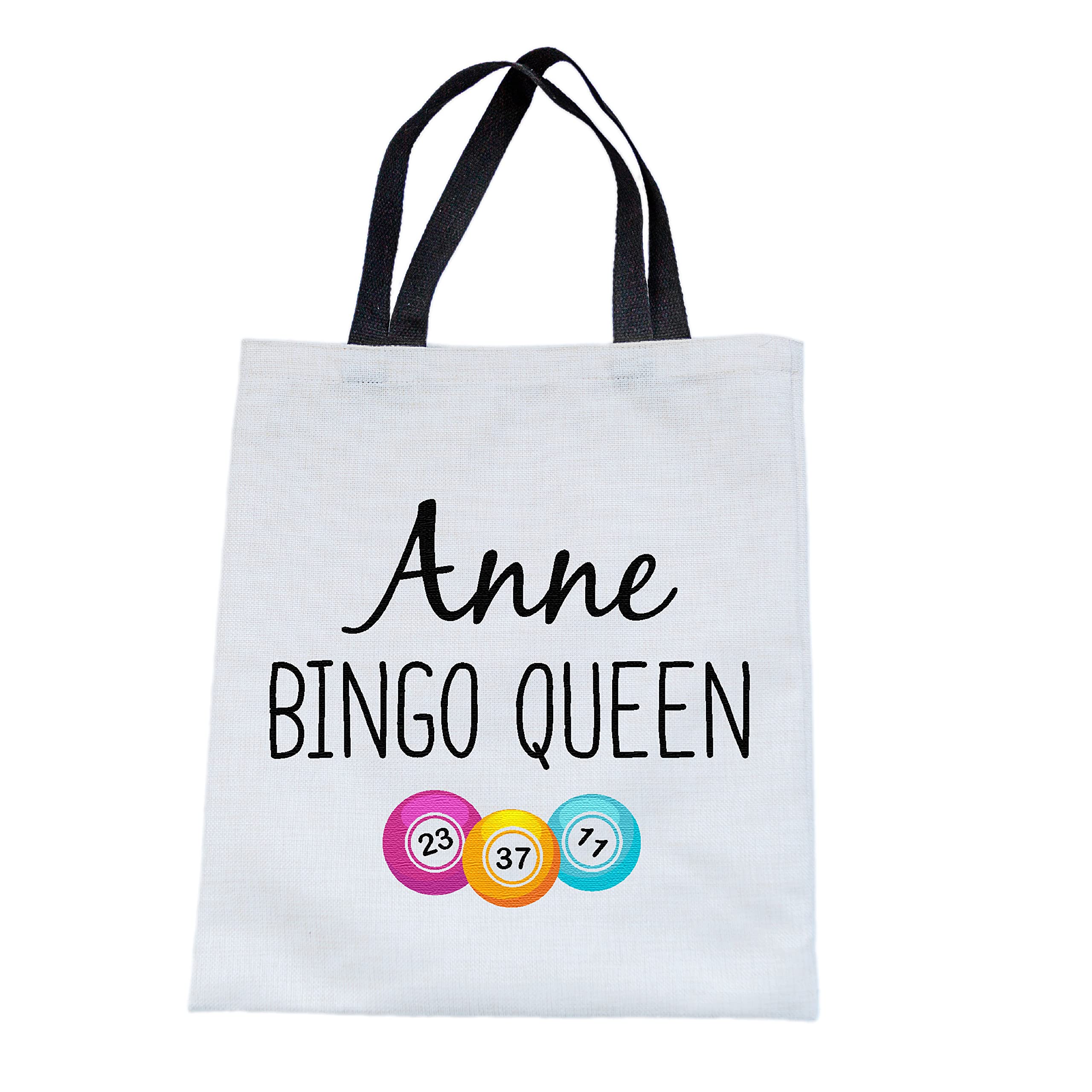 Drifting Ducks Personalised Linen Tote Bag Gift | Bingo Queen Shopping Bag with Custom Name