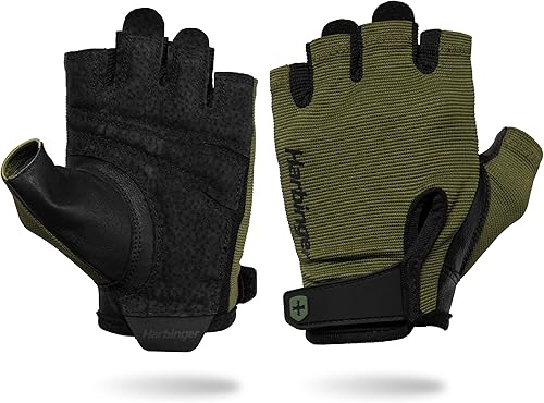 Power Gloves 3.0 - Guantes de levantamiento de pesas duraderos de medio dedo con cierre de muñeca ajustable, palma de cuero transpirable, para hombre