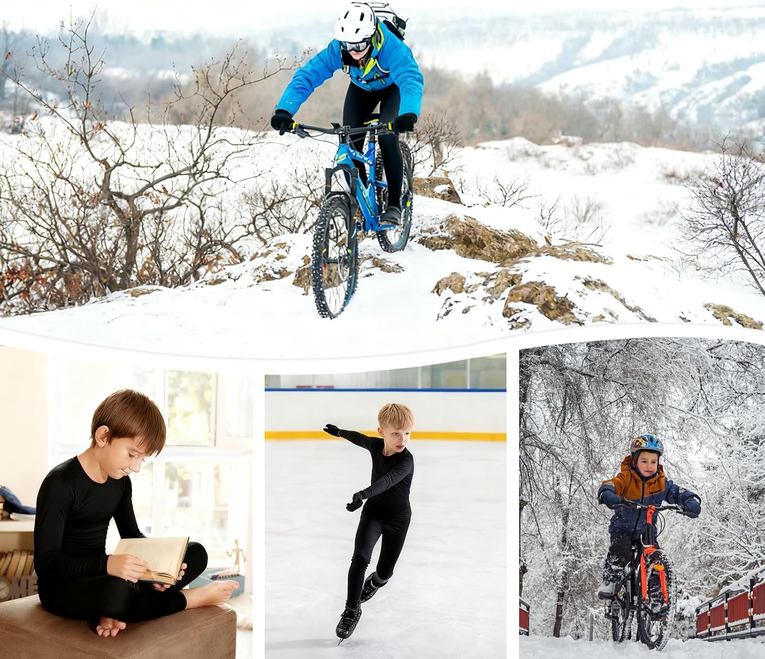 Youth Boys Thermal Underwear Set – Kids Fleece Lined Base Layer Set Compression Shirt Bottom for Winter Cold Weather - Image 7