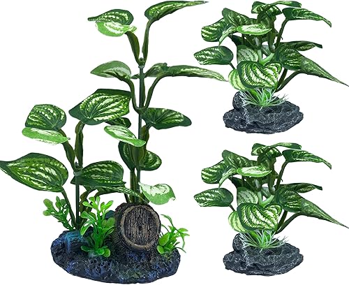 Otimark Plantas de acuario artificiales de seda sintética para peceras Betta, plantas de acuario suaves y pequeñas realistas, juego de accesorios de