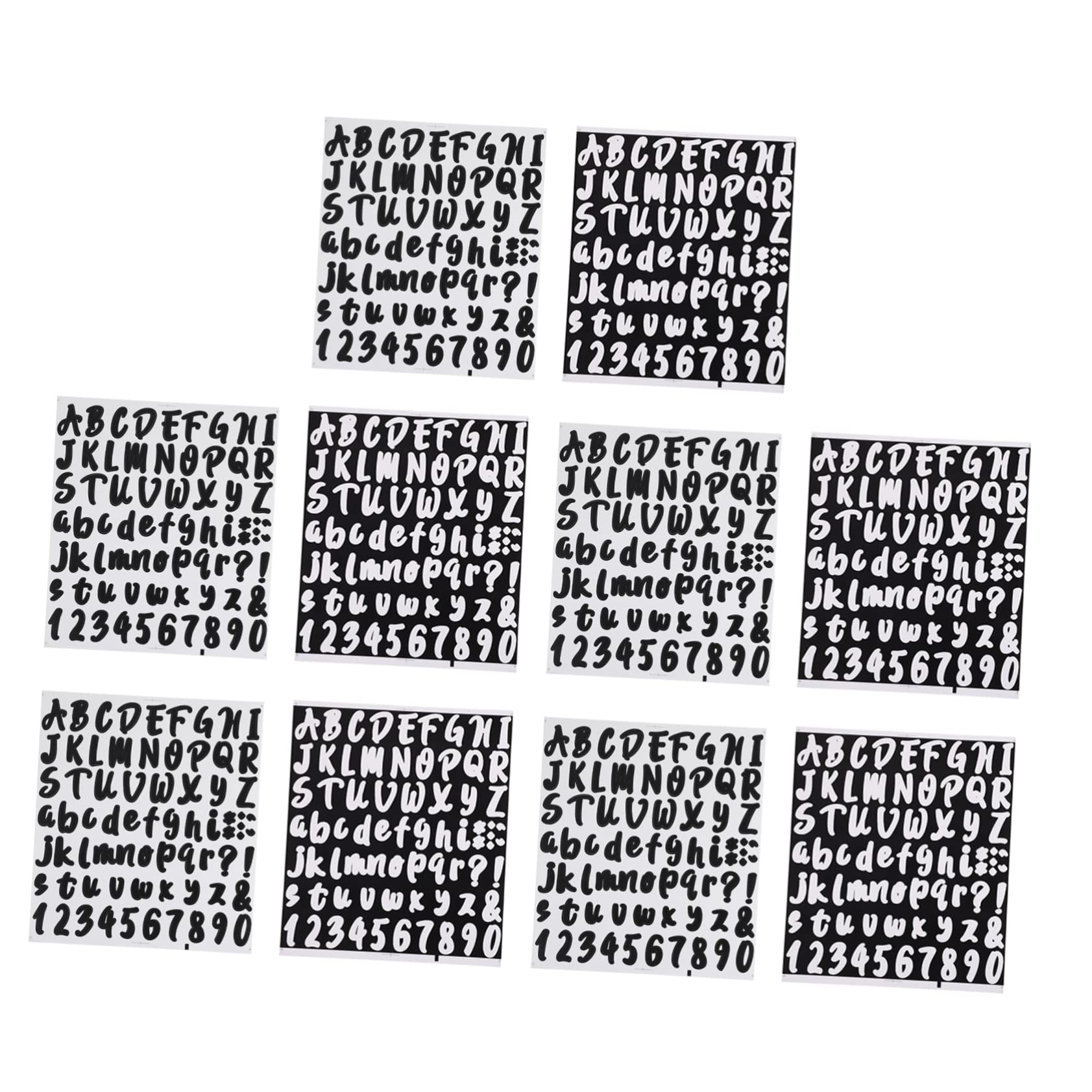 ARTIBETTER 10Sheets Self Adhesive Alphabet and Number Stickers Vinyl Labels for Rooms Home Decor Easy to Install Each