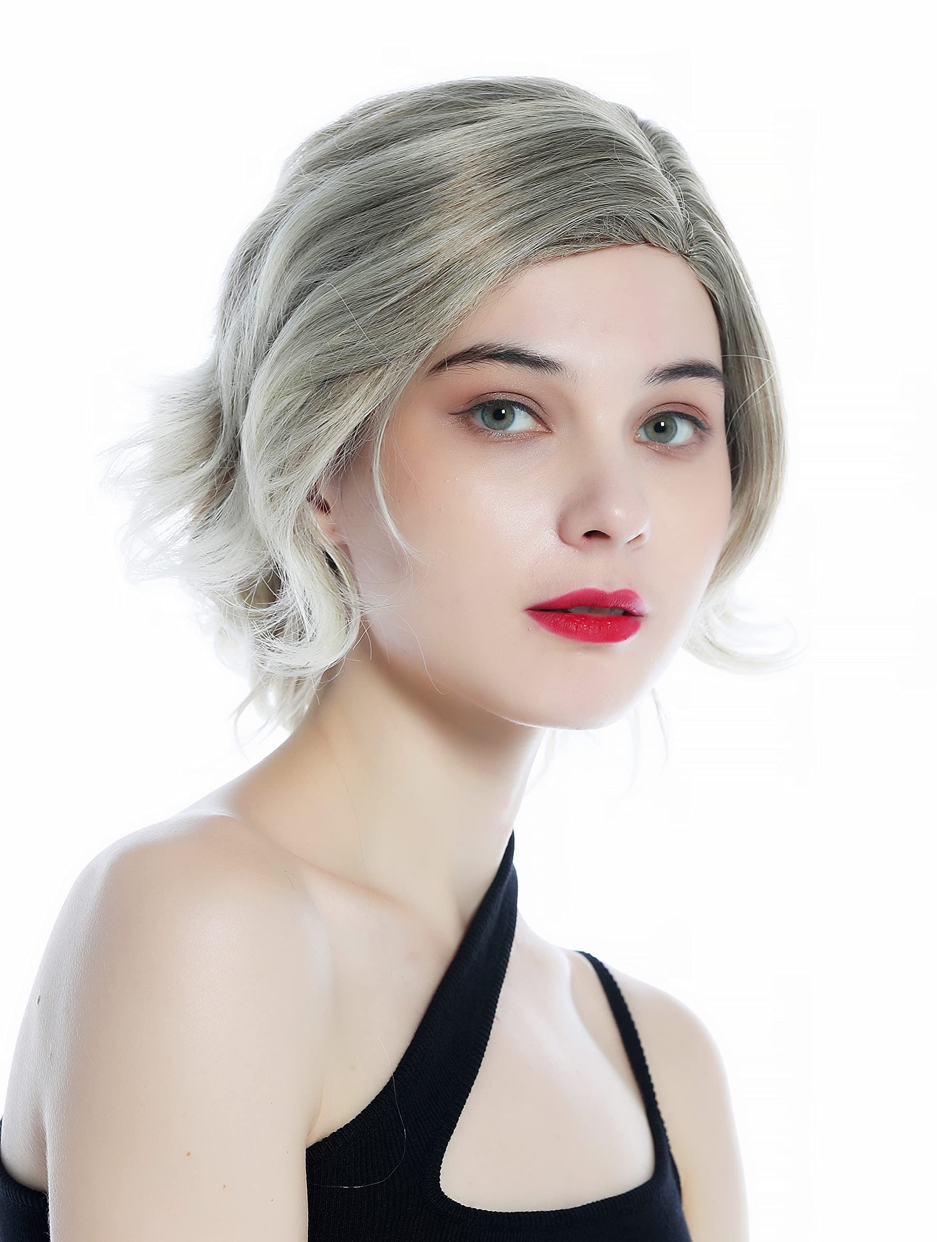 WIG ME UP - DW3334-10T613 Ladies' wig short wild wavy parting parted balayage light brown streaked with light blond - Image 4