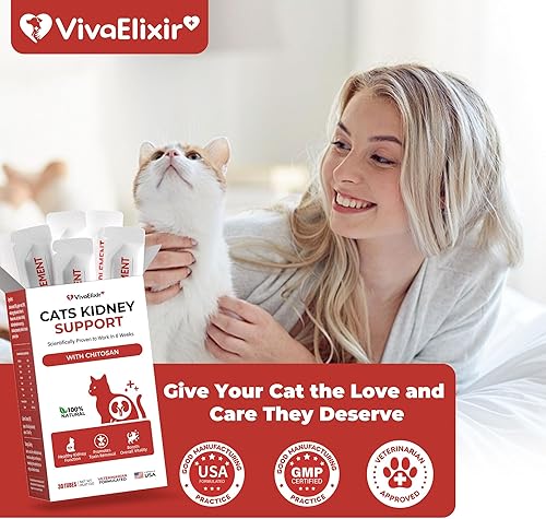 Miniatura 7 de Soporte renal para gatos Quitosano y L-Lisina  Aumenta la salud y la función renal, promueve la eliminación de toxinas, restaura la función renal,