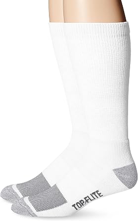 Top Flite Mens Sport Half Cushion Crew Ultra Dri Socks 2 Pair Pack