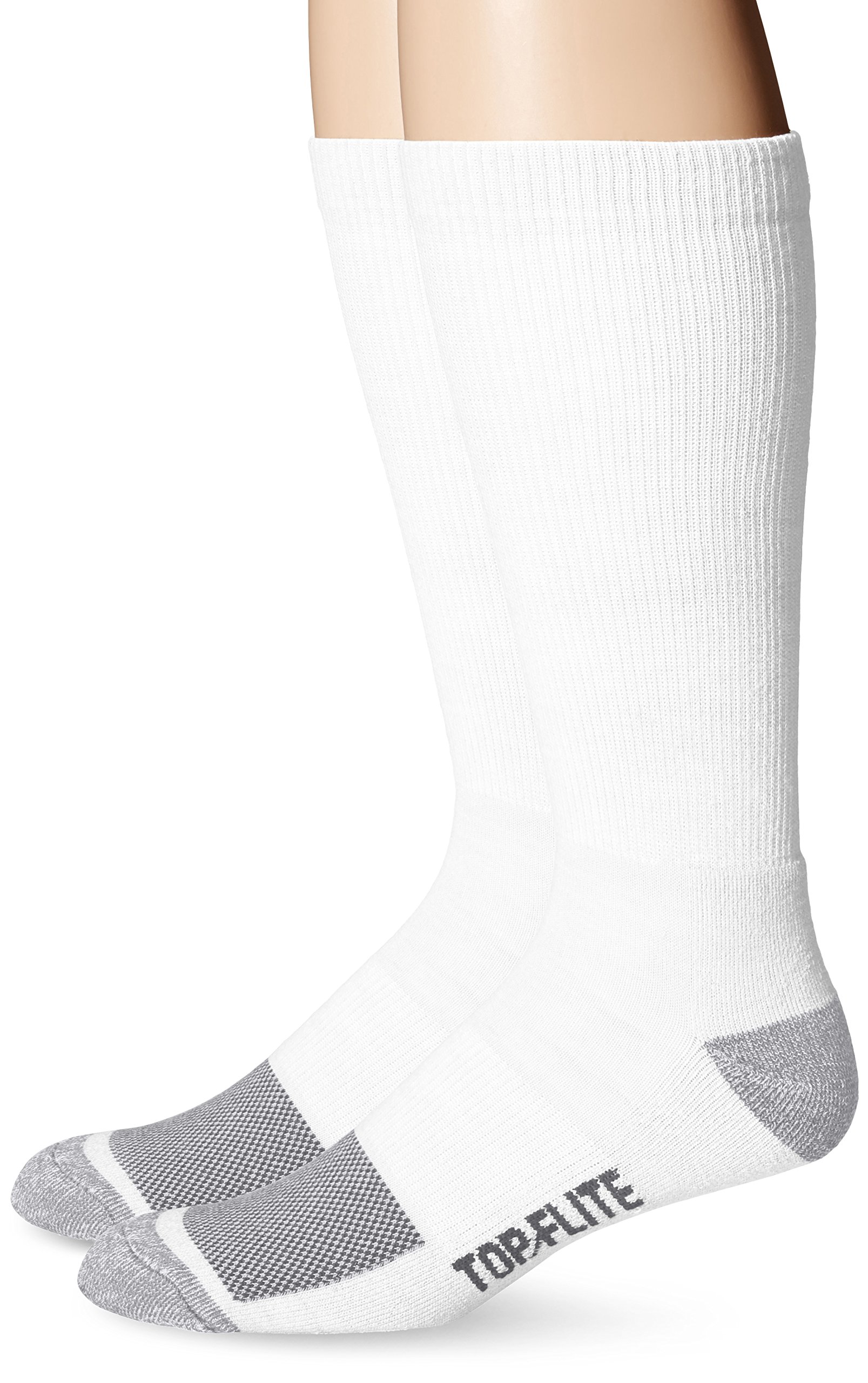 Top FliteMen's Sport Half Cushion Crew Ultra Dri Socks 2 Pair Pack Socks (pack of 2)