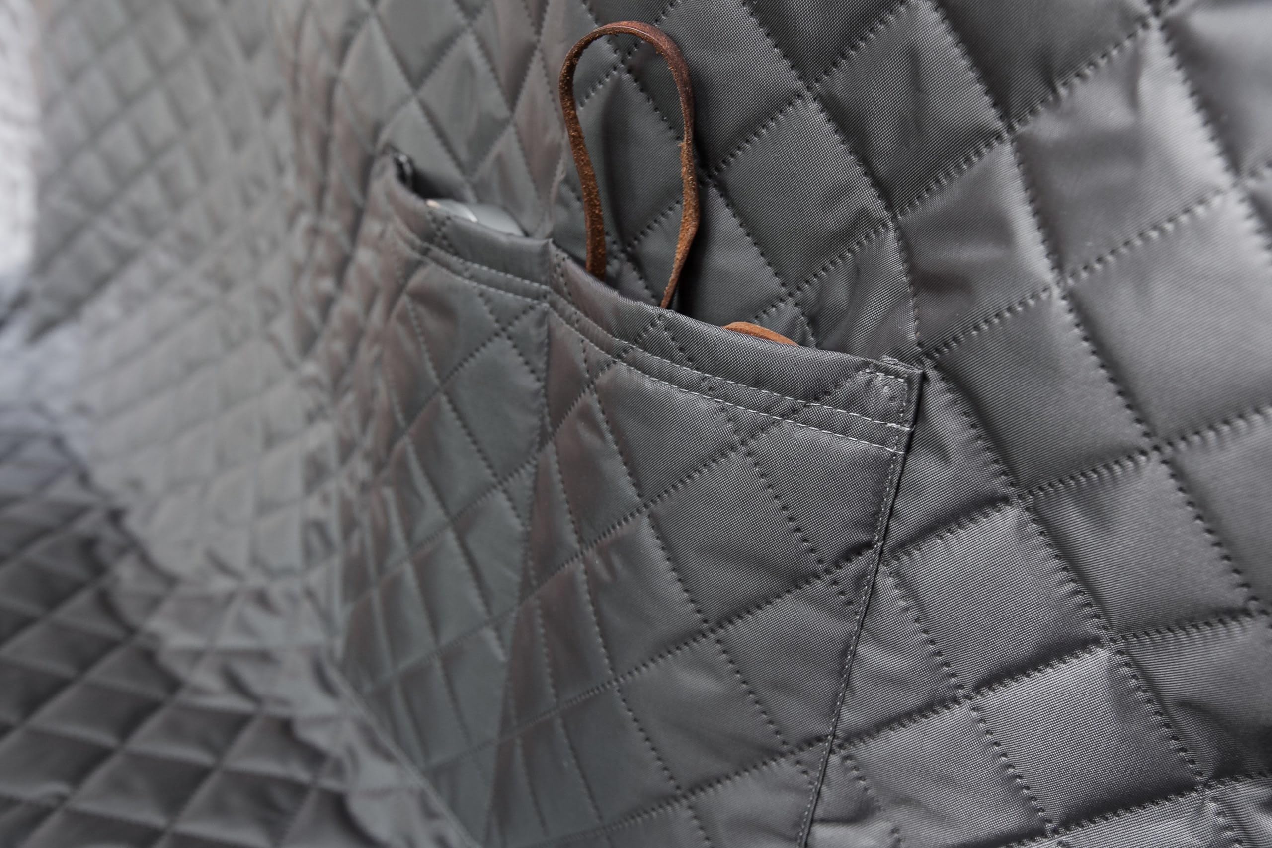 Funda para coche, para tumbona, para coche, para perros, con cierre de velcro y laterales, 220 cm, color gris
