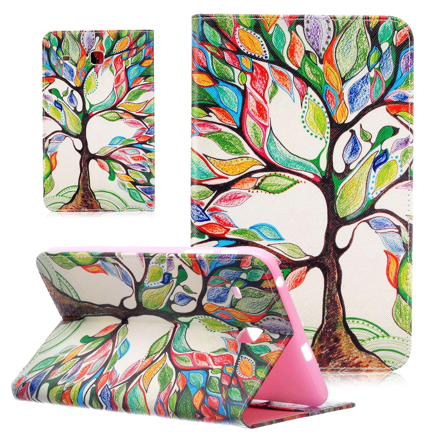 UUCOVERSGalaxy Tab E 8.0 2016 Case Model SM-T375/T377, Slim PU Leather Smart Auto Wake/Sleep Folio Cover with Stand [Card & Pencil Holder] for Samsung Galaxy Tab E 8.0 inch Tablet