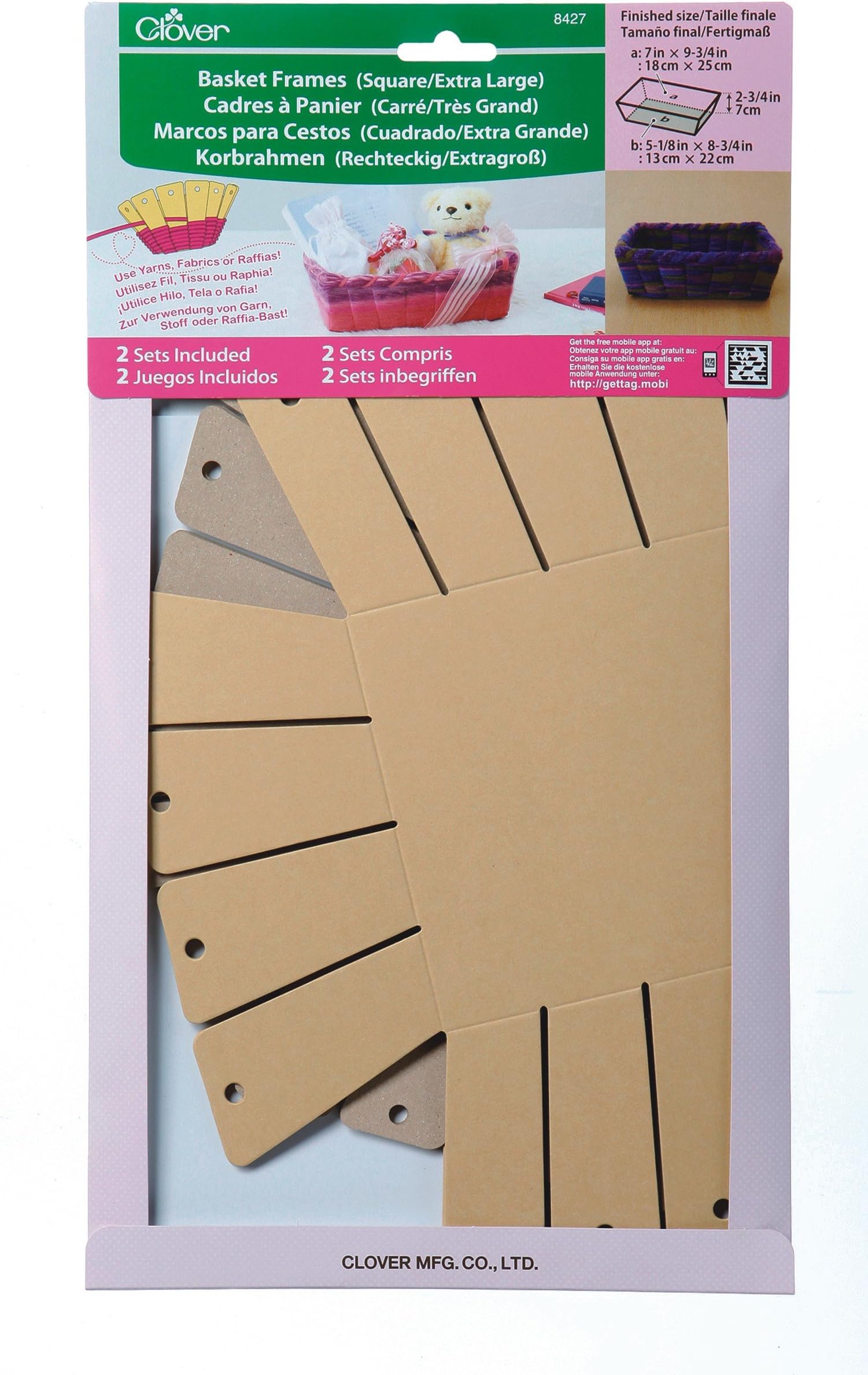 Clover 8427 Basket Frames, Square, X-Large