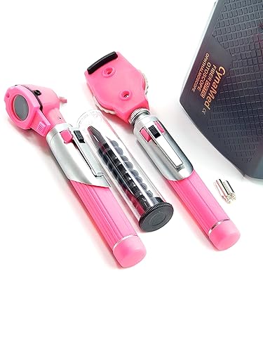 Miniatura 2 de Juego de otoscopio de doble mango premium, otoscopioideal para la escuela de medicina, cinamizado (rosa)