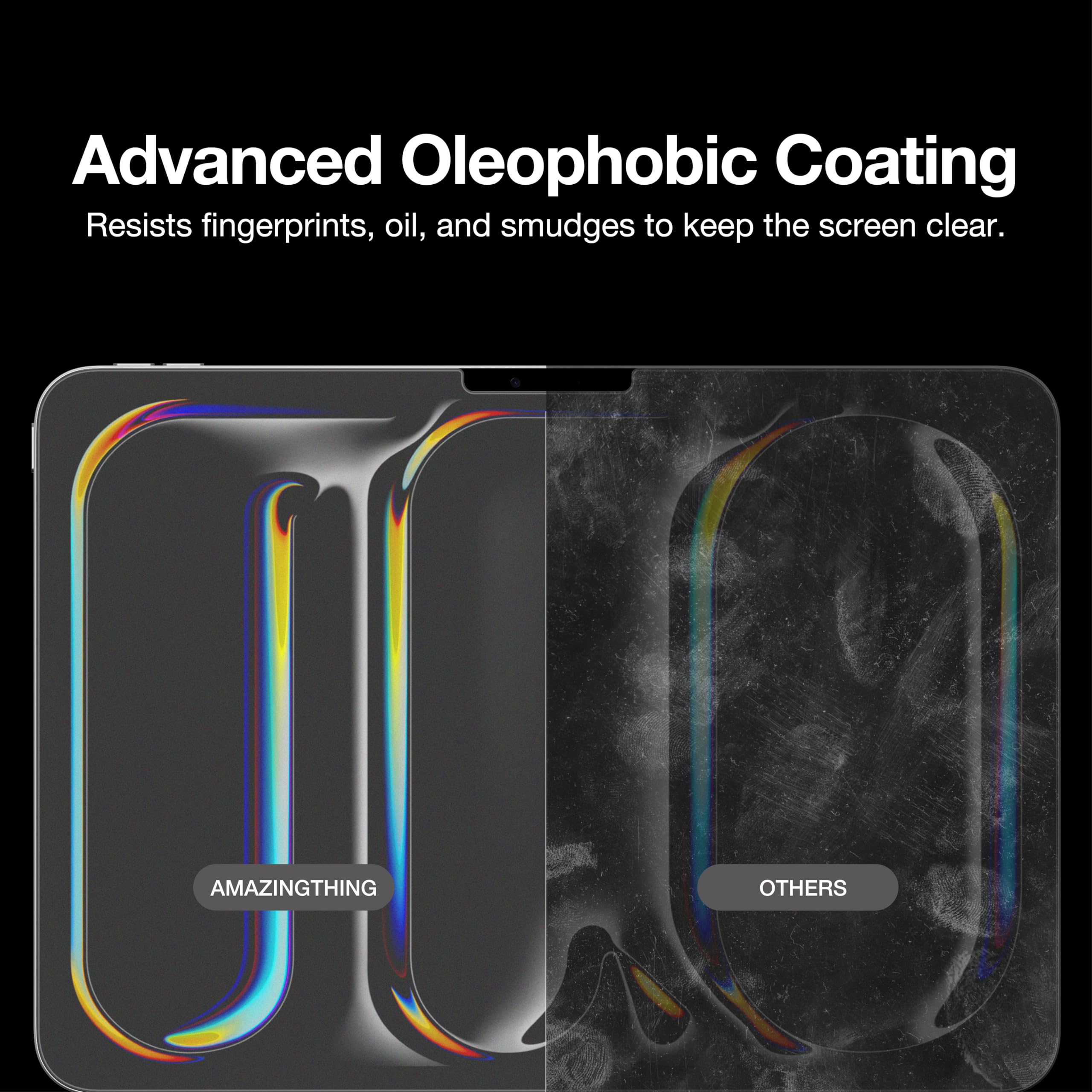 AMAZINGthing Displayschutzfolie für iPad Pro 11 Zoll M5/M4 [RADIX - Mattglas] Displayschutzfolie, blendfreies mattes Glas, 9H gehärtetes Glas, volle Abdeckung, hüllenfreundlich, wisch- und kratzfest