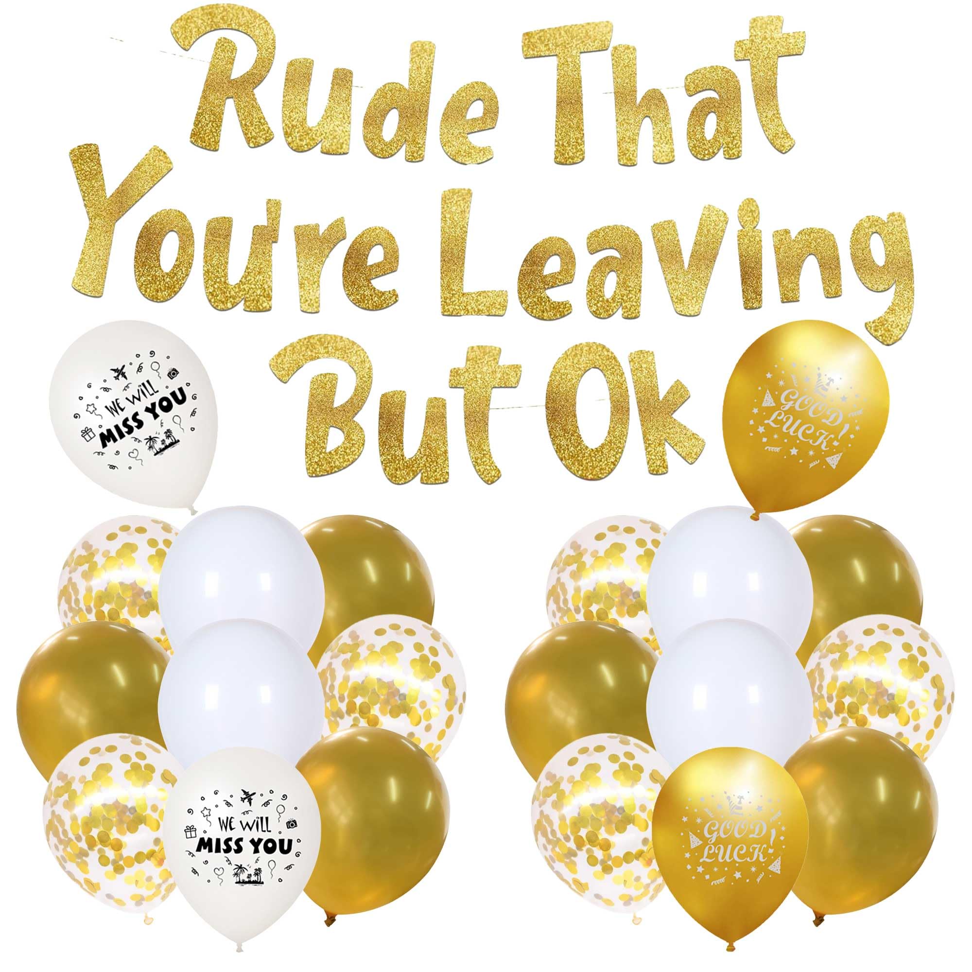 Leaving Party Decorations Balloons Banner