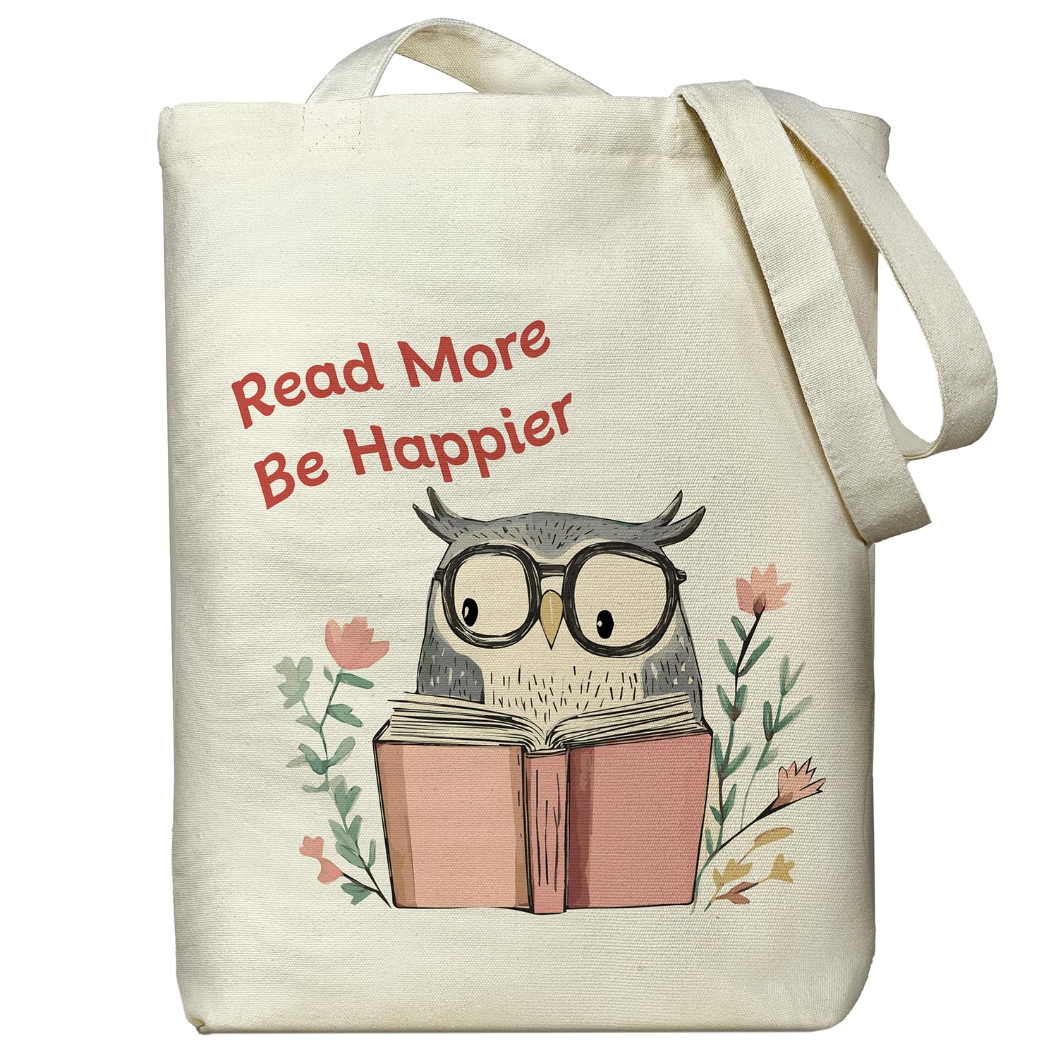 itgowisa Tote Bag for Women, Reusable Zippered Canvas Bag with Handles Pocket Thick Canvas, for Grocery Shopping Beach Gift