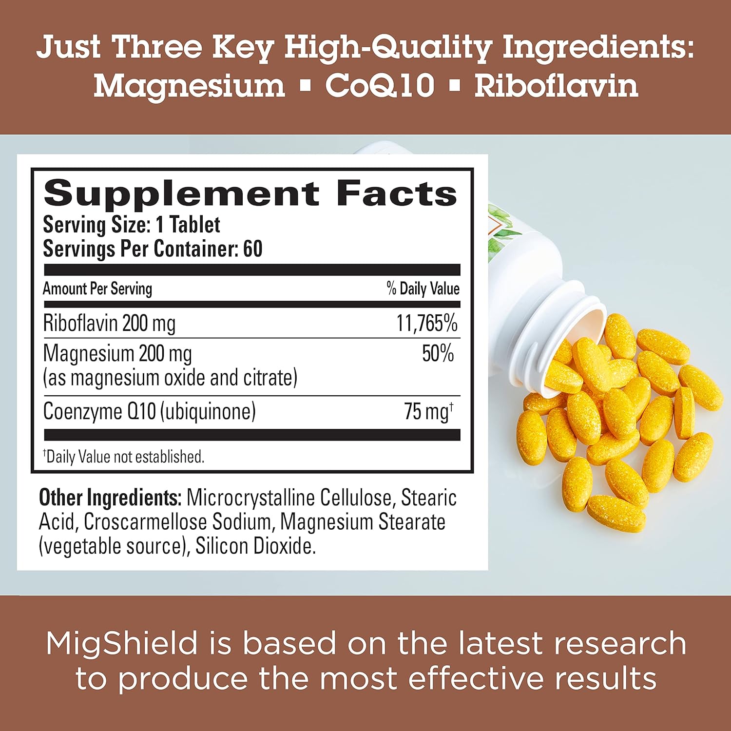 Quantum Health MigShield Tablets, Dietary Supplement, 60 Ct. : Health & Household