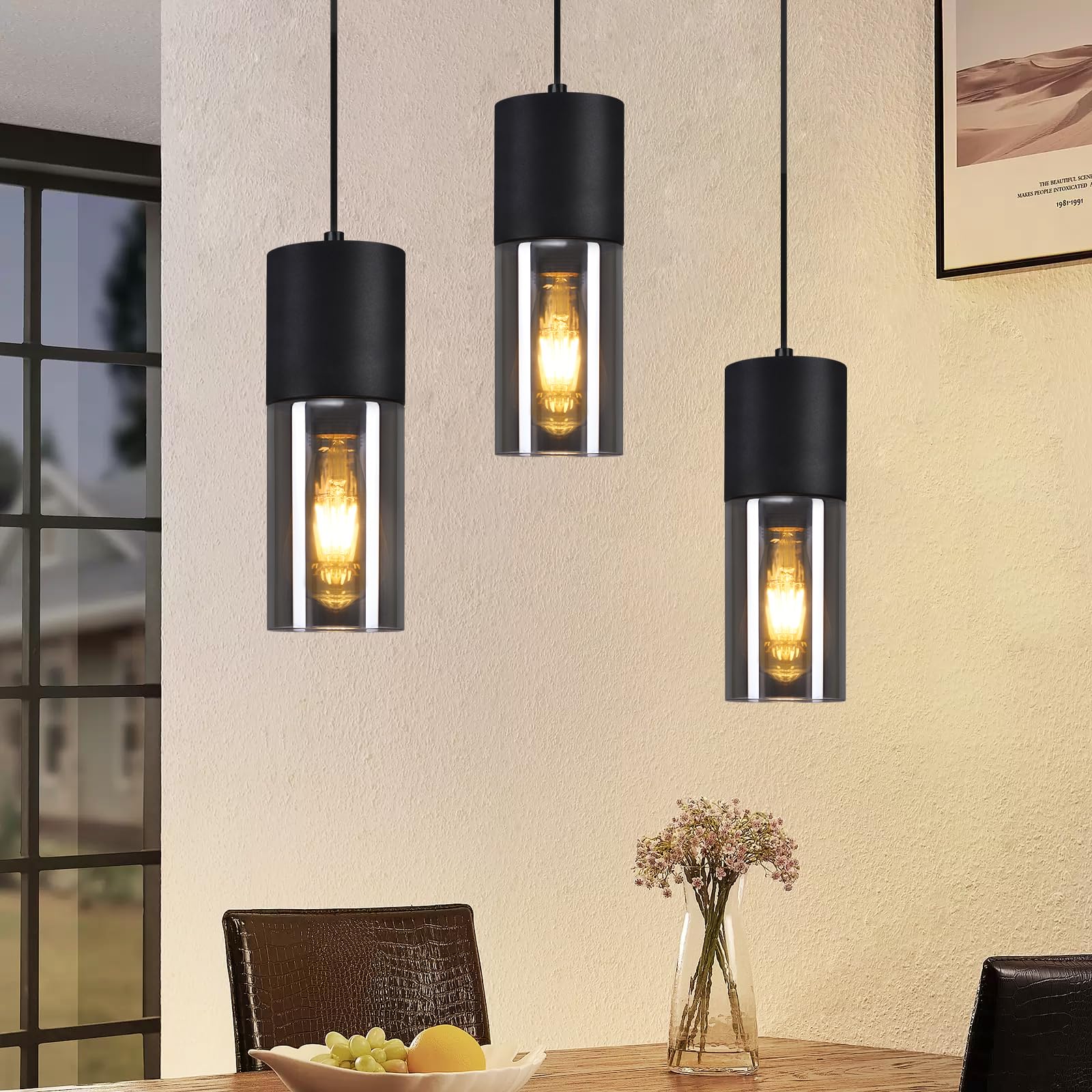Lichtmaler Kristallen Plafondlamp - Zwarte Keukeneiland Hanglamp