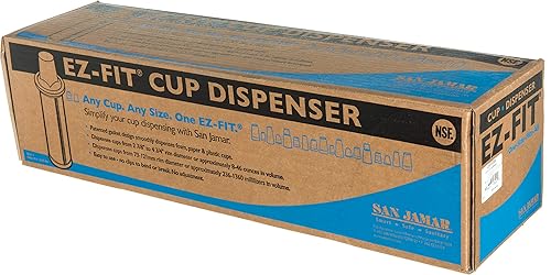 Miniatura 6 de San Jamar One Size Fits-All Ez-Fit - Dispensador de tazas en mostrador se adapta a tazas de 8-46 onzas con juntas intercambiables para restaurantes,