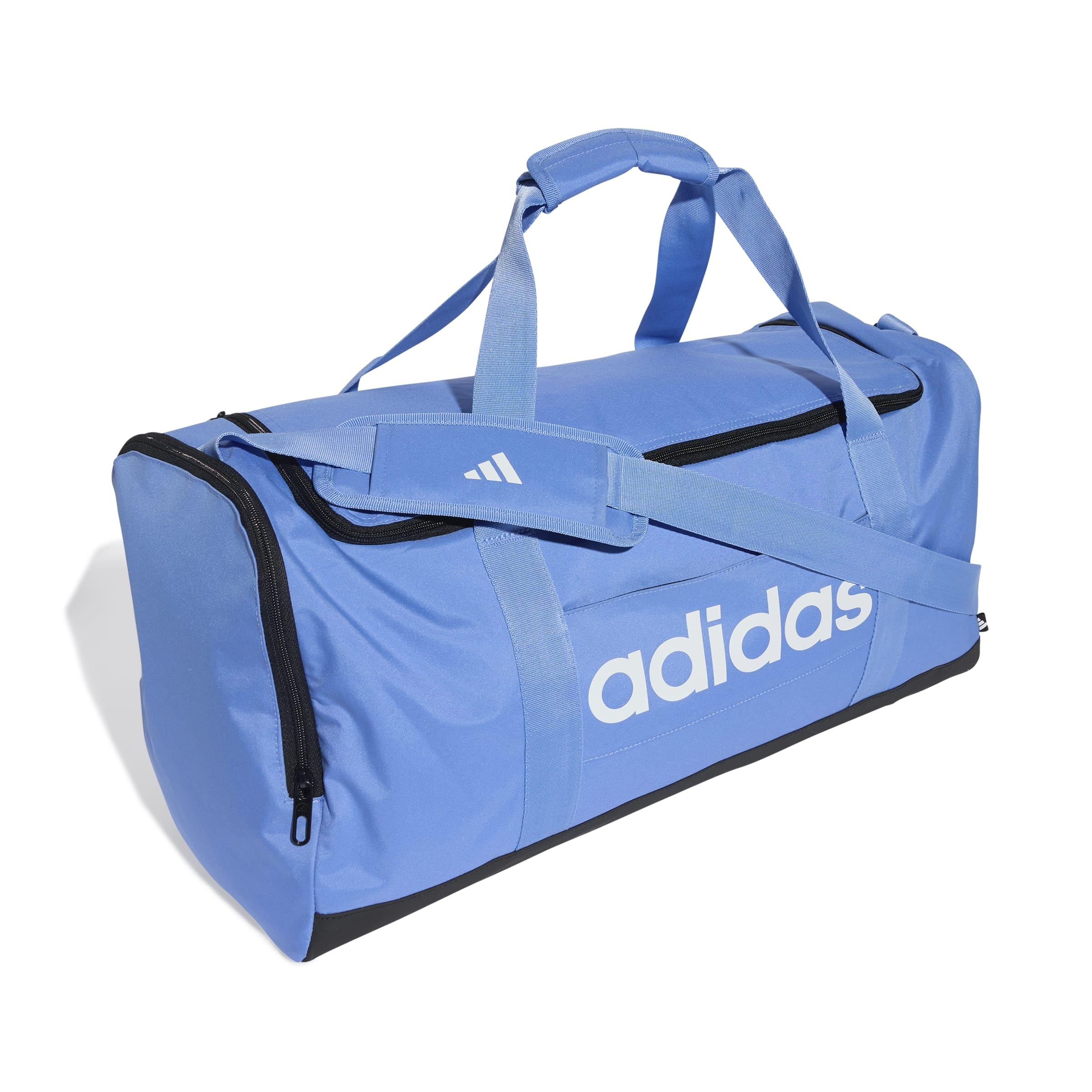 adidas Uniseks Essentials Linear Duffel Bag, blue fusion/black/white, M