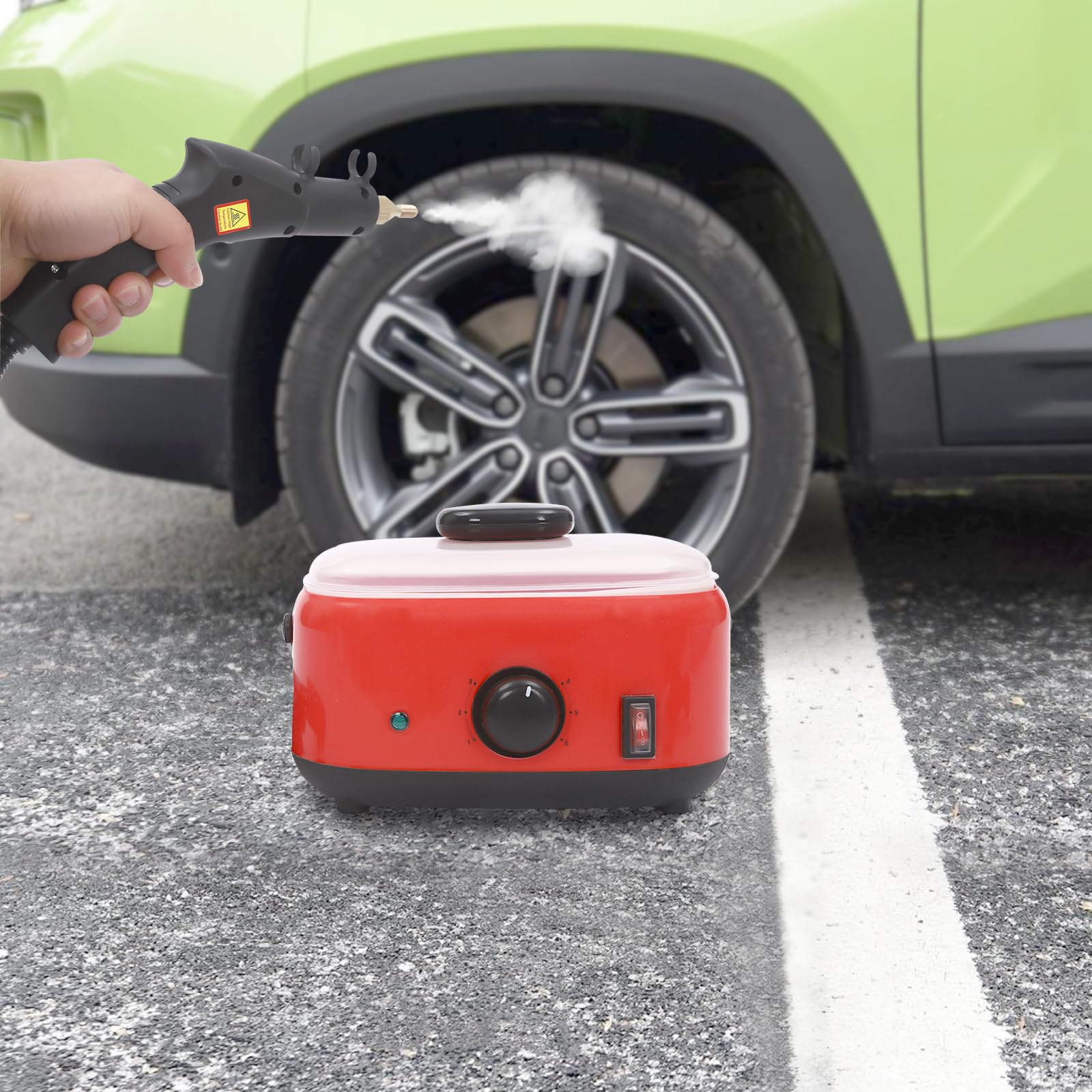 Handheld Steam Cleaner,2500W 221°F High Temperature High Pressure Steam Cleaner with 3 Brush Heads, Portable Steam Cleaner with 1.5L Tank For Car Detailing Kitchen Bathroom Floors