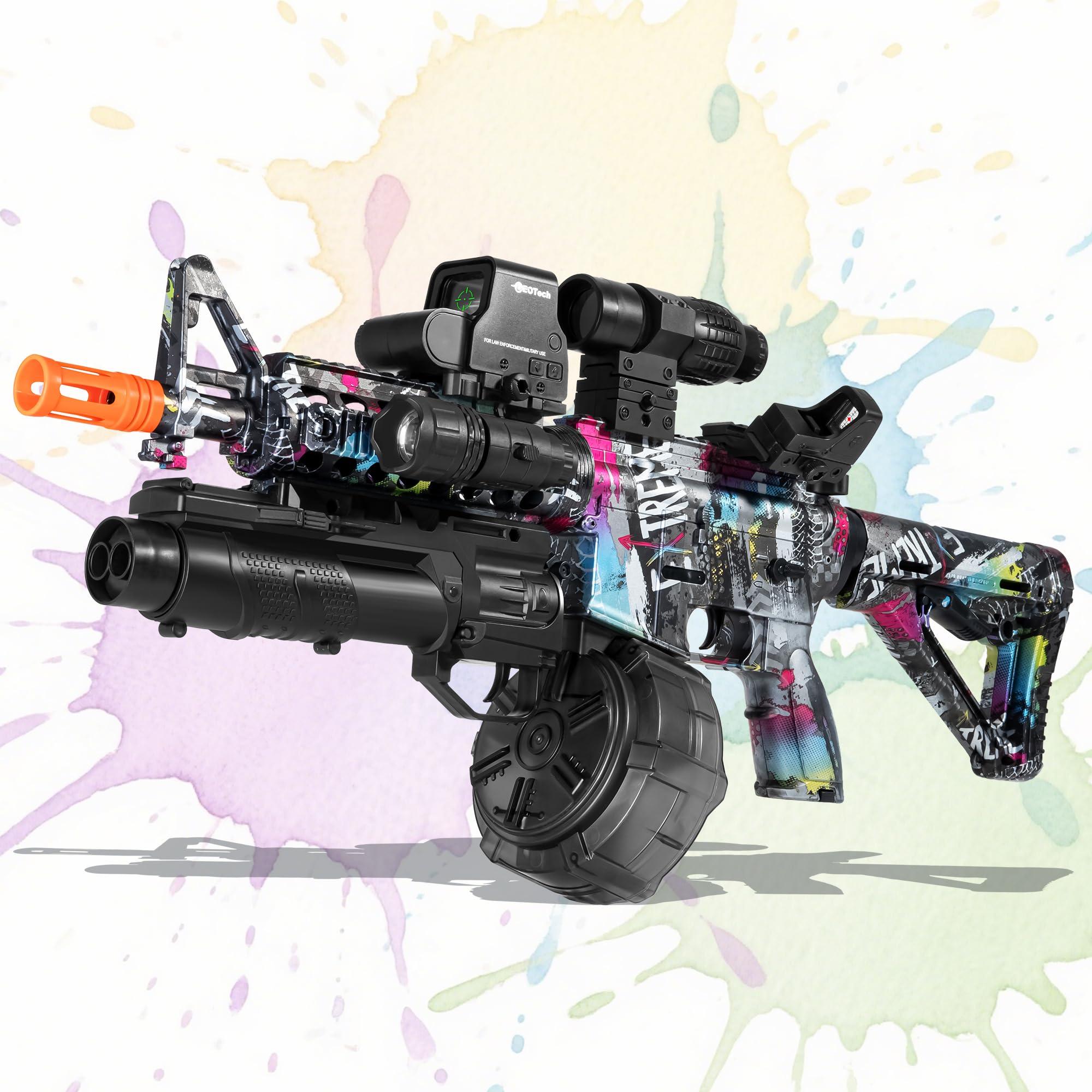 Photo 1 of EMERBU Splat Gel Orby Blaster M4A1 of EMERBU Lite Series - 7.4V Modular Rechargeable Battery - Manual and Fully Automatic - for Ages 15+ (Graffiti)