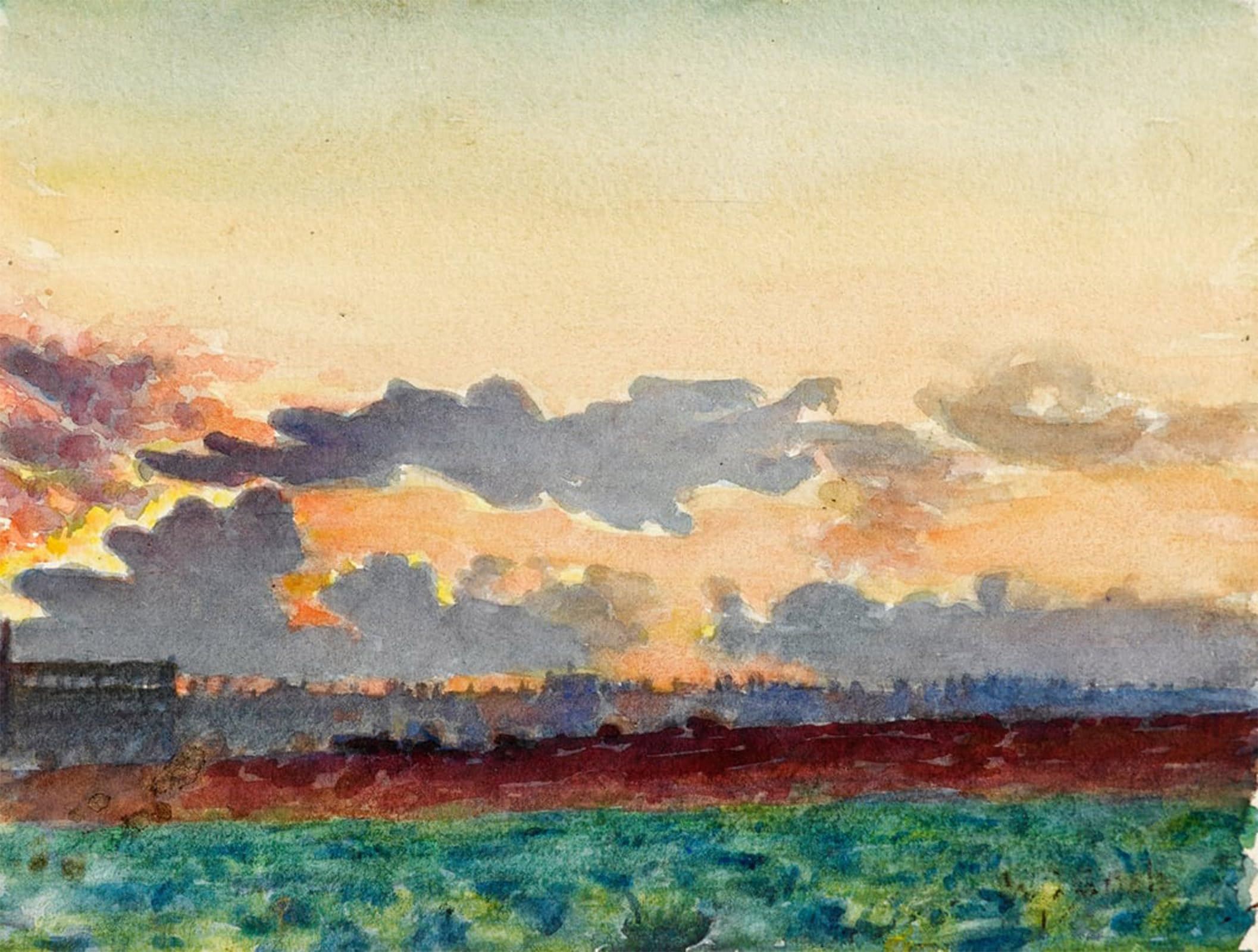 POSTERIIk Famous Print Pop Art Wall Art Graffiti Sunset Across the Fields by Walter Bonner Gash Art Prints for Home Decor 60x90cm