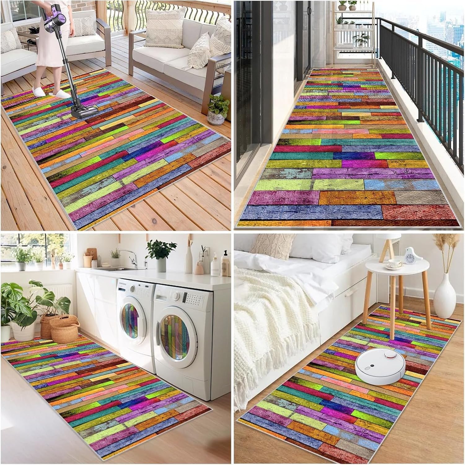Alfombra Corredera Lavable Antideslizante Absorbente, 438-a, 120 x 350 cm