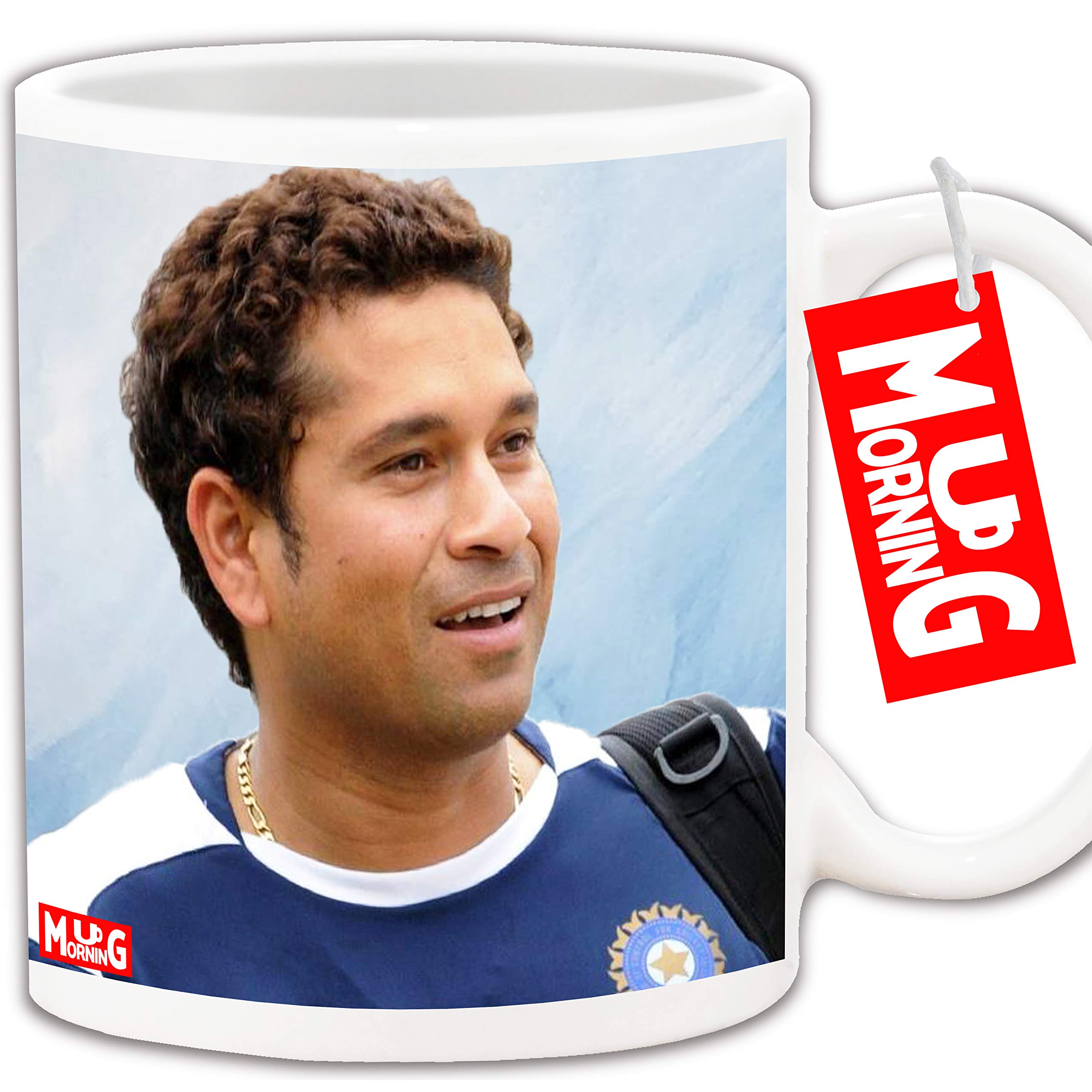 Mug Morning Sachin Tendulkar Coffee Mug | Sachin Tea Cup and Mugs 10 Gift | Ceramic Printed Custom Design Under 200 (325 ml)