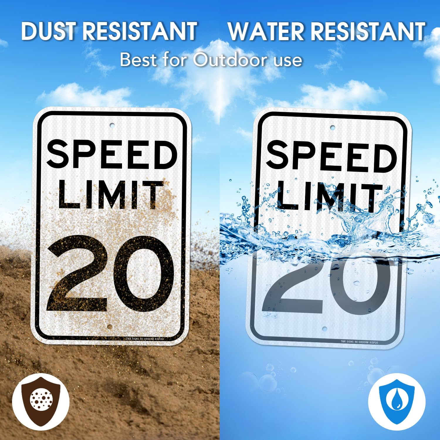 Speed Limit 15 Sign - Engineer Grade Reflective Aluminum, 24" W X 18" H - View #13