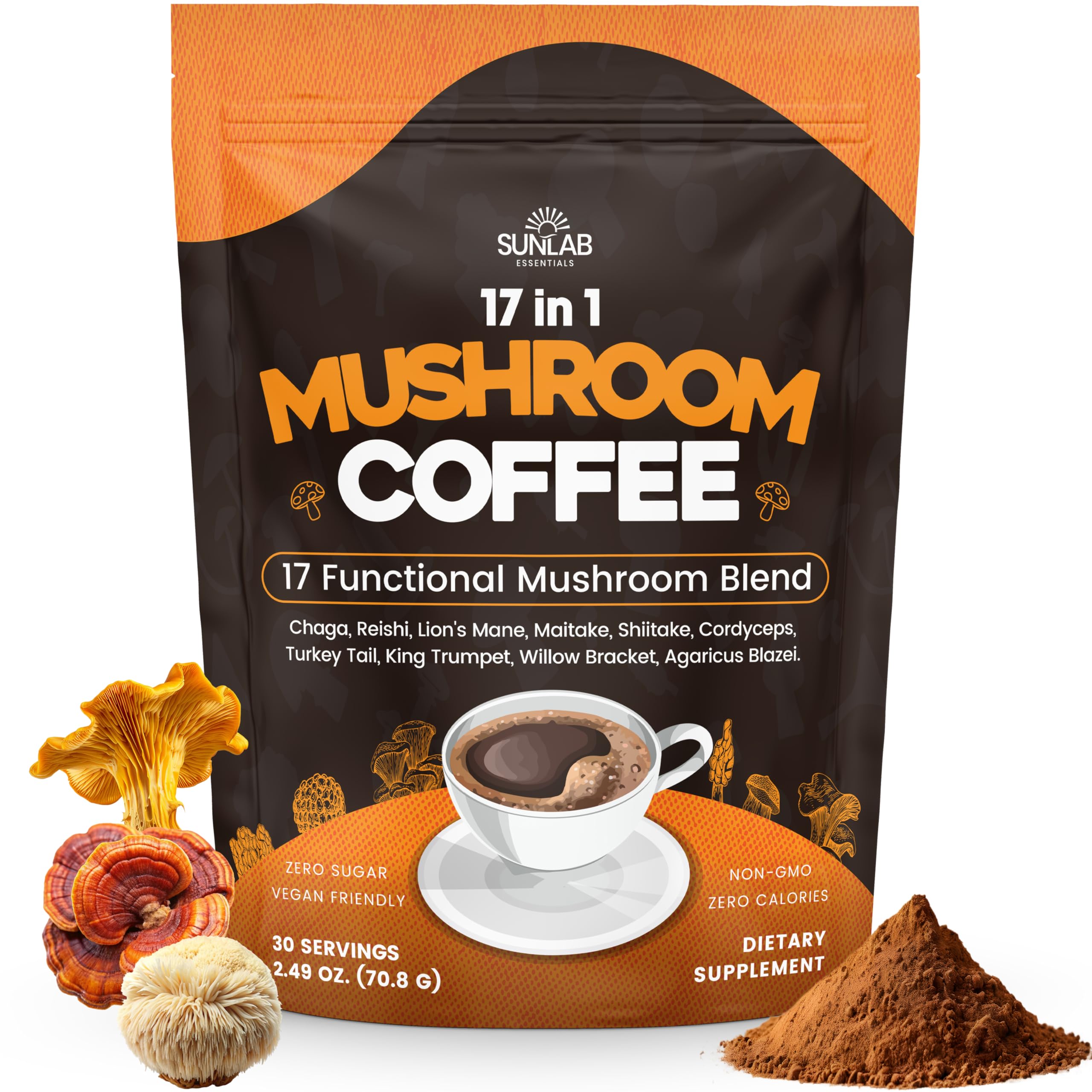 Mushroom Coffee 175g, By Yin & Yang Superfoods (35 Servings - View #4