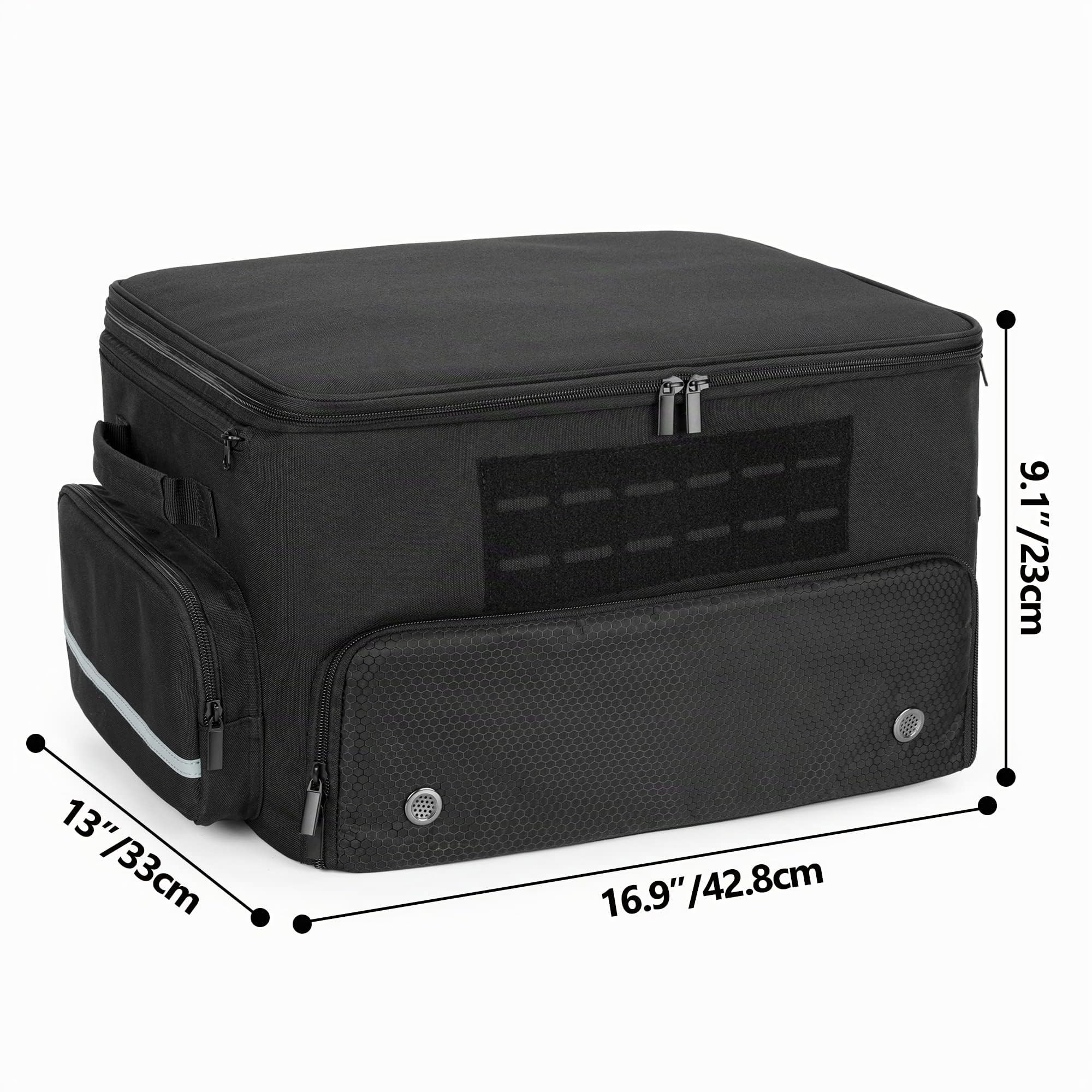 GOBUROS Organisateur de Coffre de Golf, Sac de Rangement avec Compartiment Séparé pour 2 Paires de Chaussures Jusqu'à 16, Organisateur de Casier de Voiture de Golf pour Accessoires