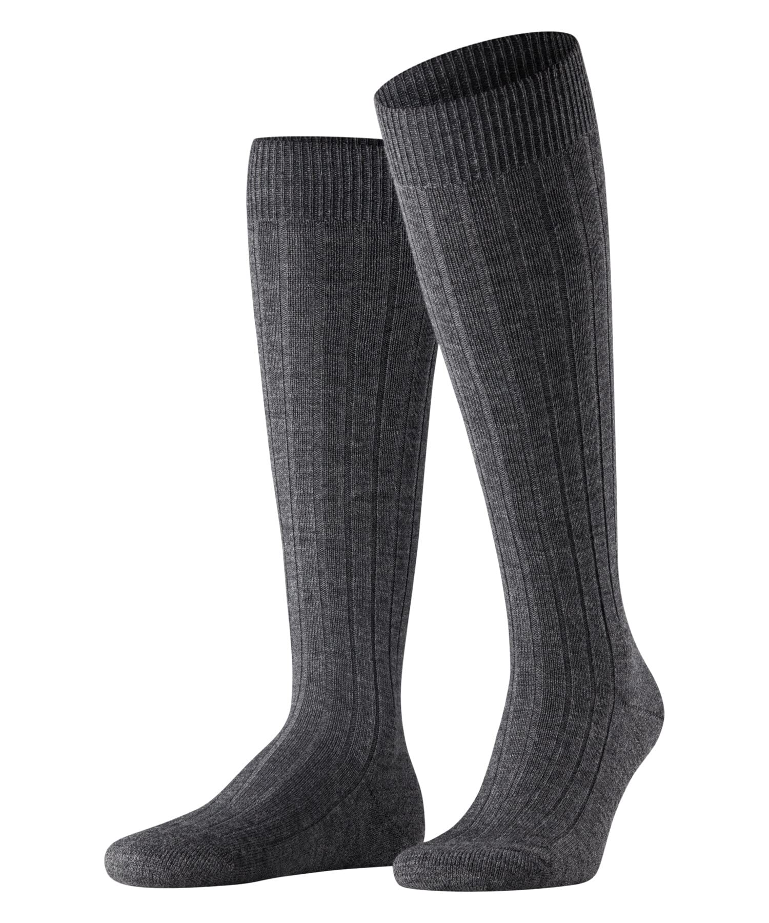 FALKE Men's Teppich Im Schuh M Kh Wool Long Plain 1 Pair Knee-High Socks, Grey Dark 3070, 5.5-6.5