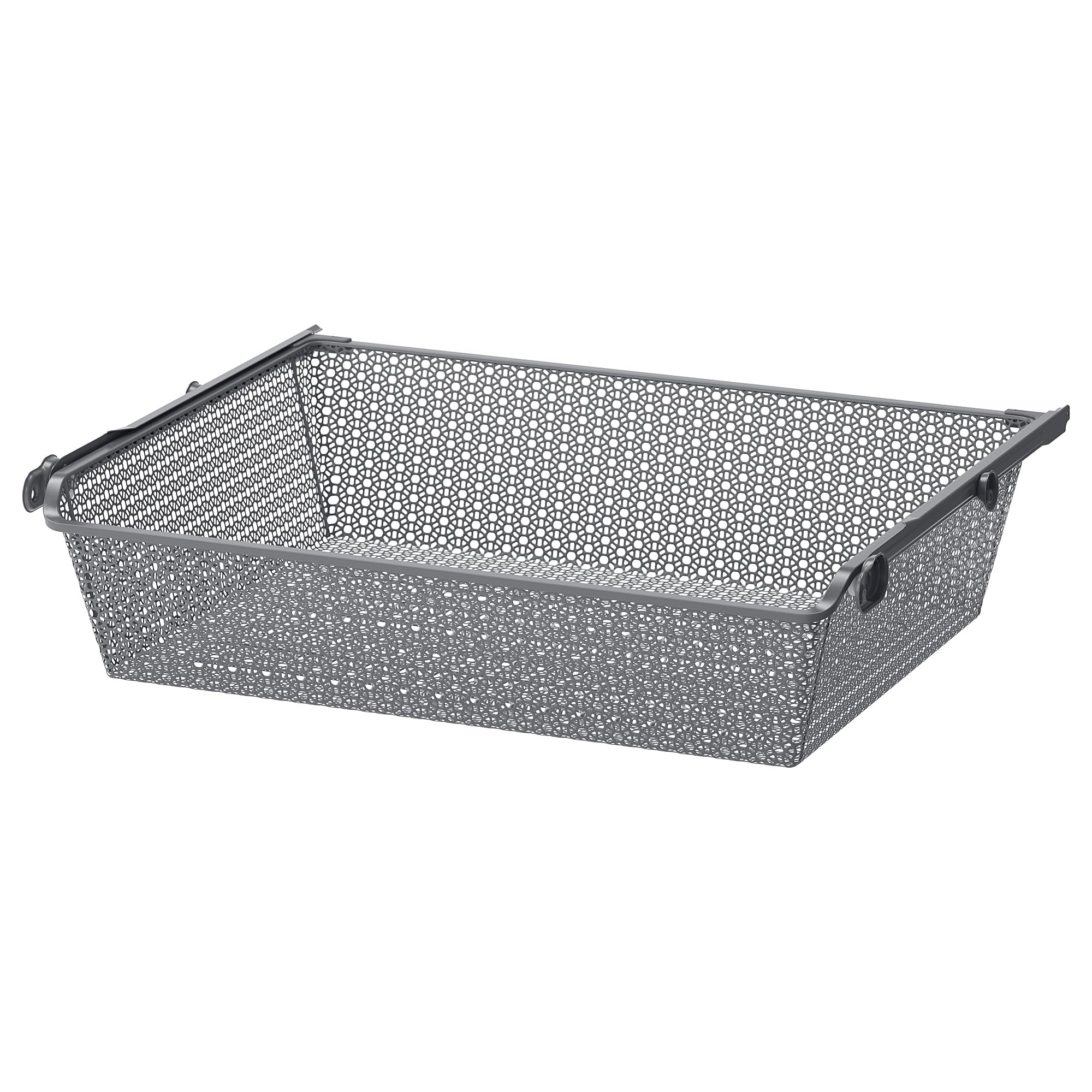 Panier en métal KOMPLEMENT gris foncé ProTuning 75x58 cm avec rail coulissant pour dressing
