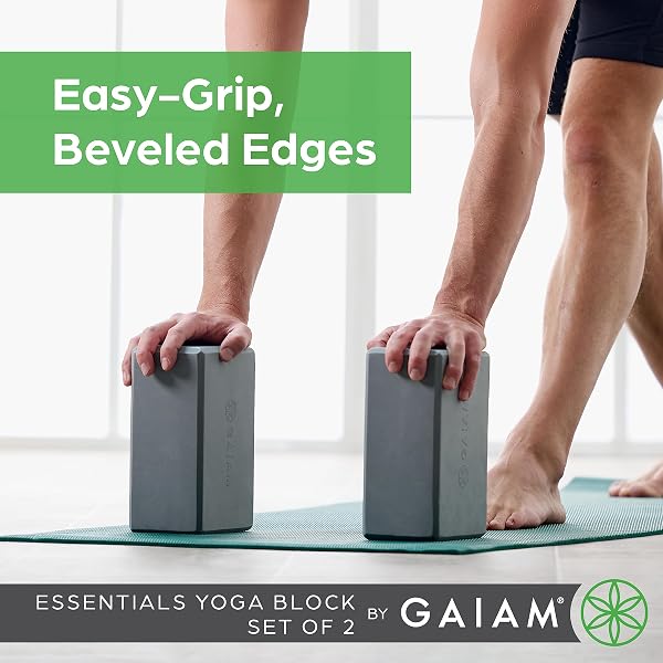 Gaiam Yoga Block - Supportive Latex-Free Eva Foam - Soft Non-Slip Surface with Beveled Edges for Yoga, Pilates, Meditation - 5