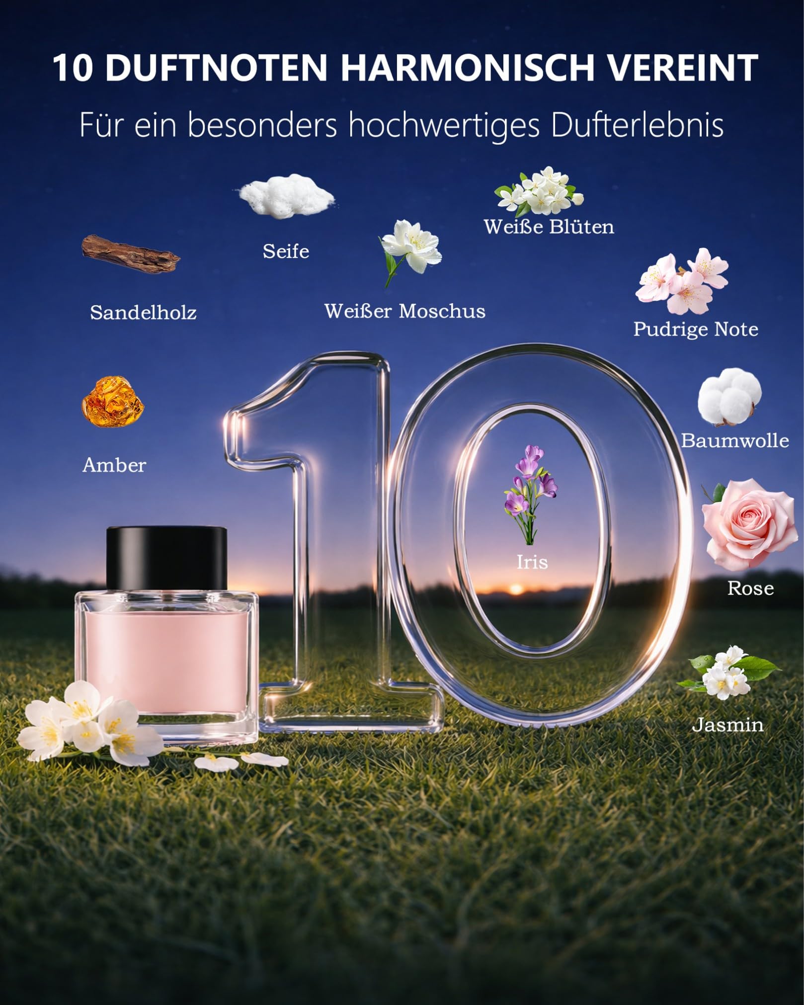 2026 Auto Lufterfrischer mit 50ml Parfüms, Auto Elektrischer Duft, Ultraschall-Zerstäuber, Intelligente 3 Modi, Auto EIN/Ausschalten, Eingebauter Akku, Aroma Diffusor Hält 5 Monate BJ-577(Cologne)