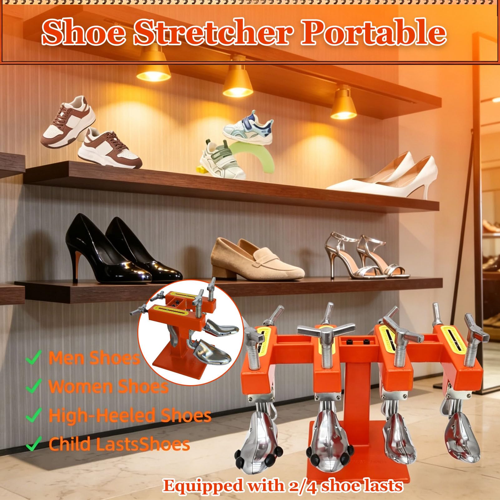 Barella manuale a doppia testa, allargatore antiruggine per riparazione scarpe, regolazione precisa, facile da usare per officine