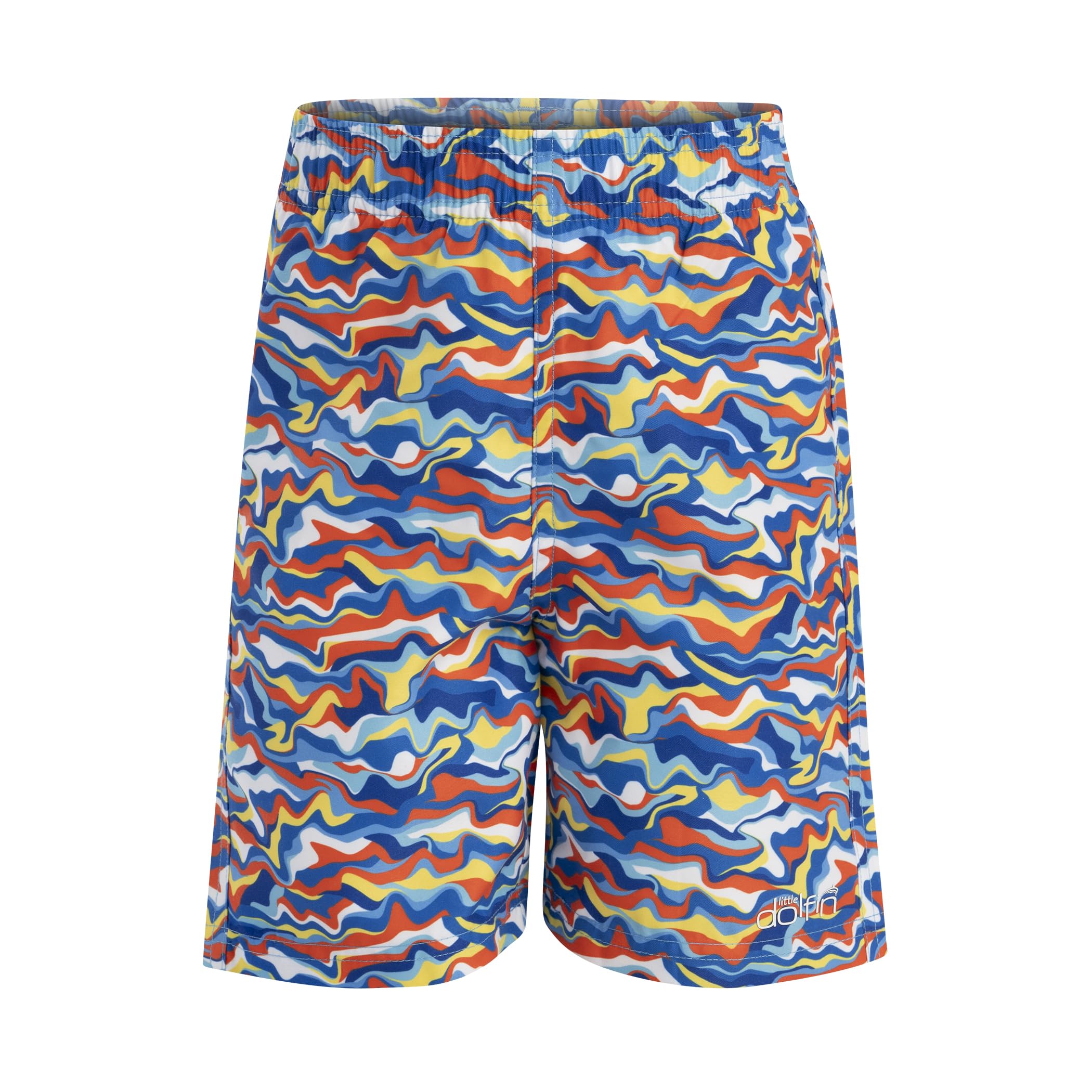 Dolfin Little Toddler Boys Swimsuit Print Swim Trunks (Surfin, 5)