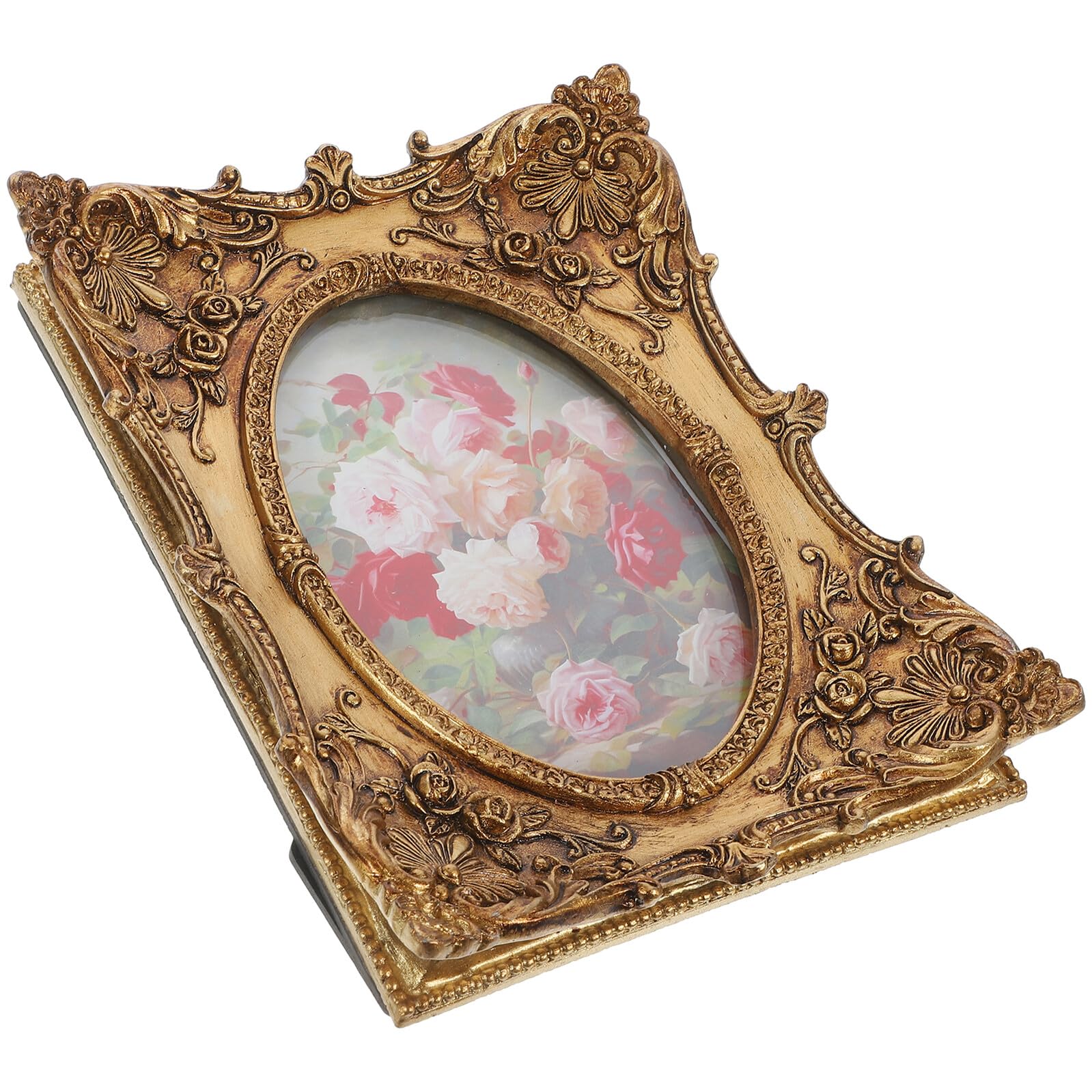Cadre photo décoratif ovale en résine pour décoration intérieure vintage et rétro