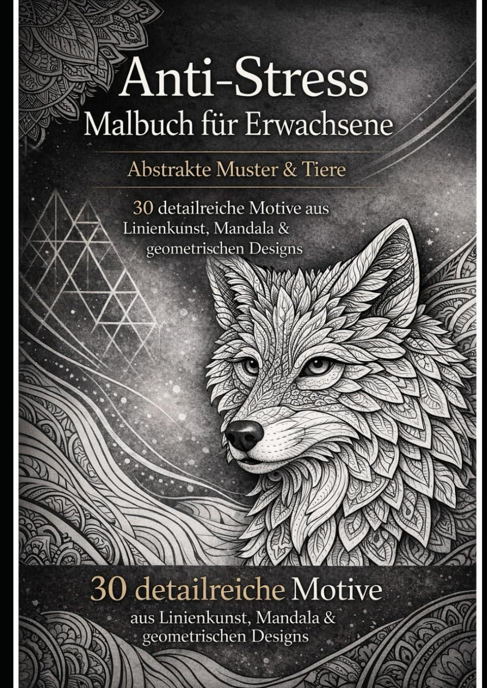 Anti-Stress Malbuch für Erwachsene: Abstrakte Muster und Tiere